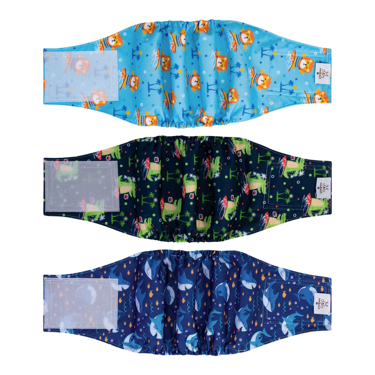 Cutebone Dog Diapers Male Washable Belly Band For Male Dogs Wraps 3Pcs A Pack Dm38S