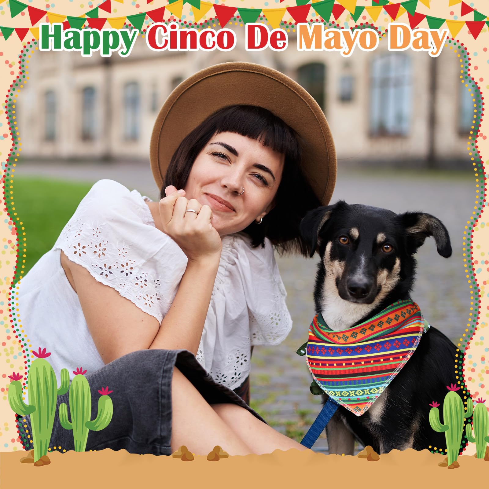 Paterr 100 Pieces Dog Bandanas Bulk Mexican Cinco De Mayo Pet Handkerchief Soft Dog Triangle Bibs Cute Adjustable Washable Pet S