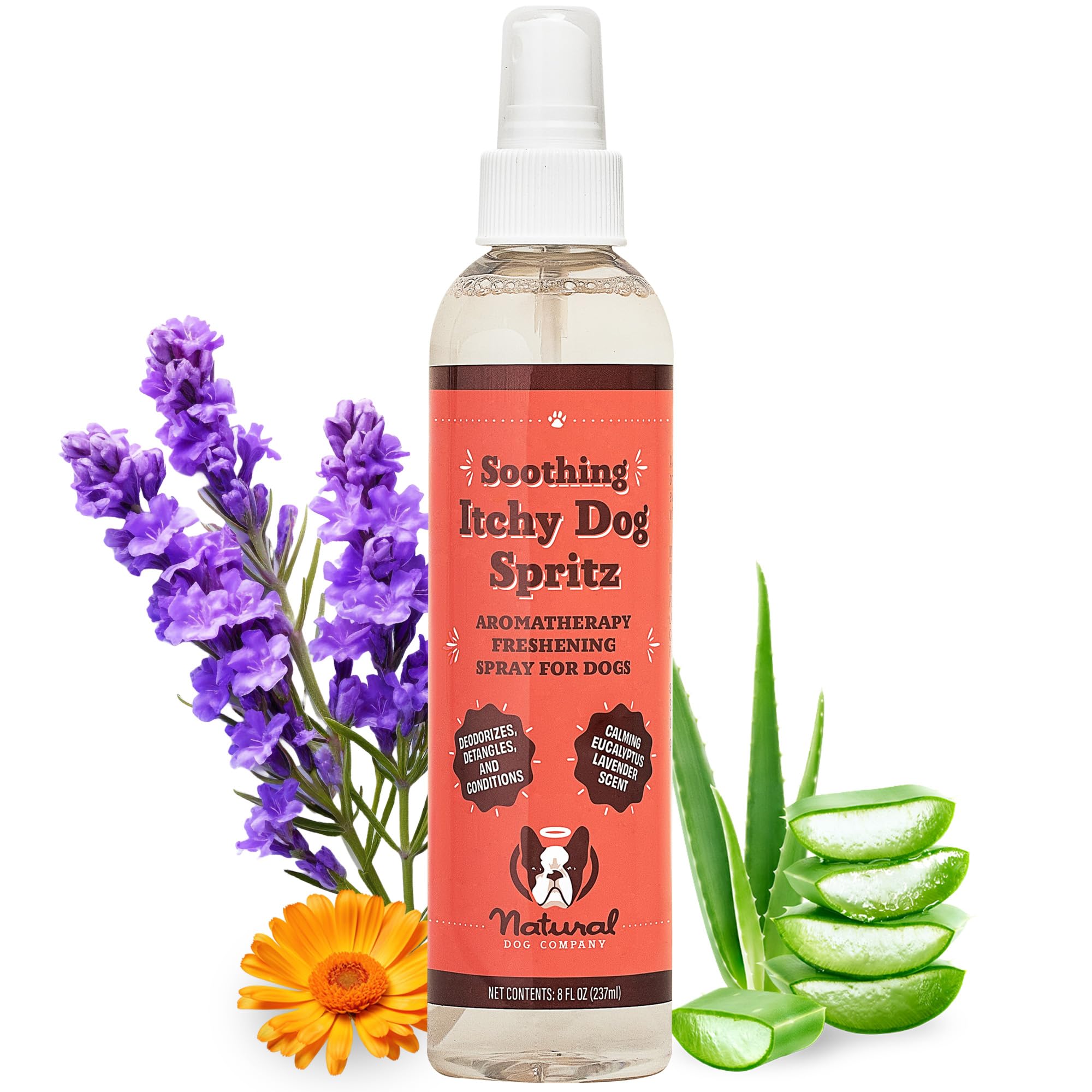 Natural Dog Company Dog Spray Deodorizer Perfume - Itchy Dog Spritz: Ideal Paired With Itchy Dog Shampoo, Long Lasting Dog Perfume, 8 Oz Bottle