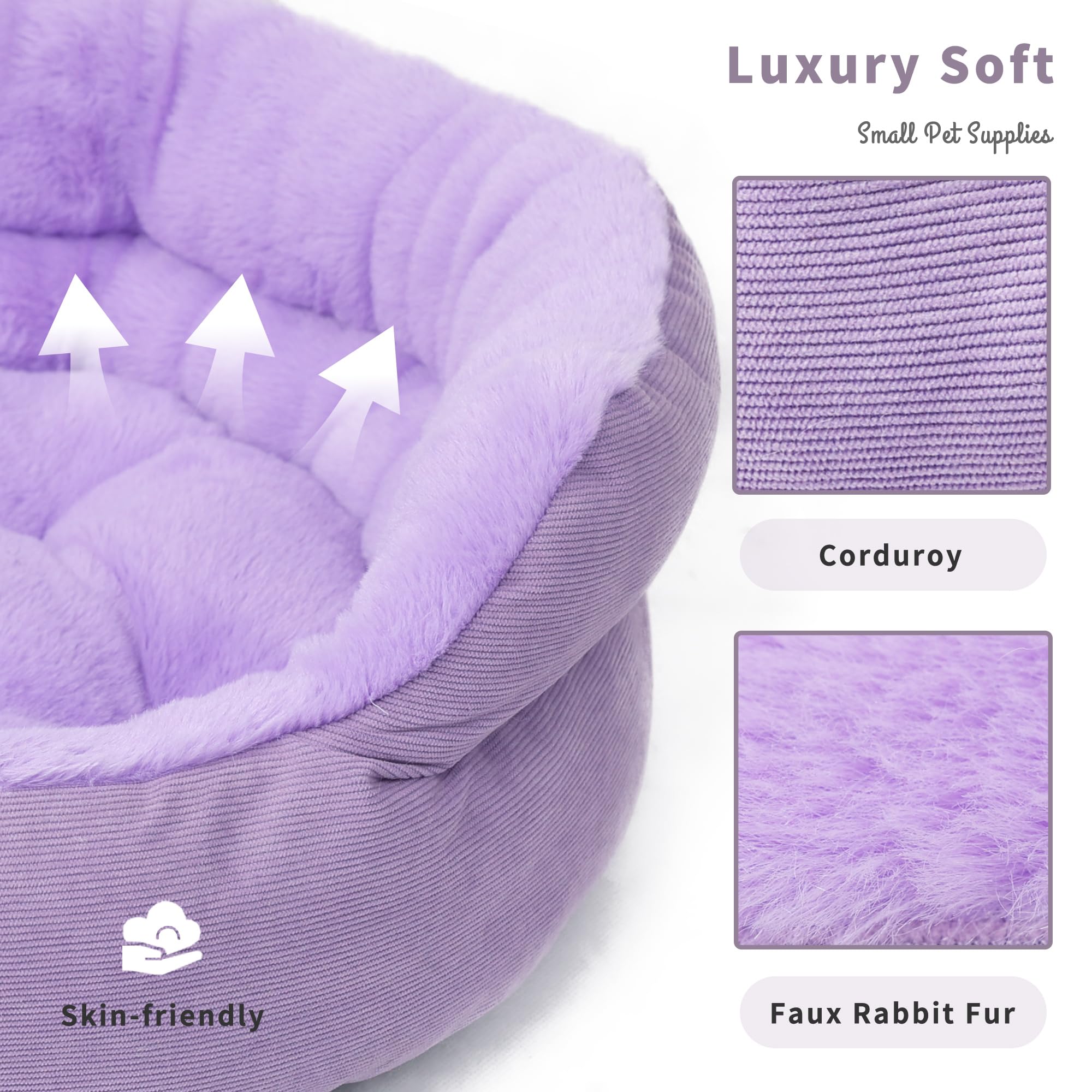 Dog Bed For Small Dogs Machine Washable Sleeping Sofa Non-Slip Bottom Soft Puppy Bed Orthopedic 19 Inch