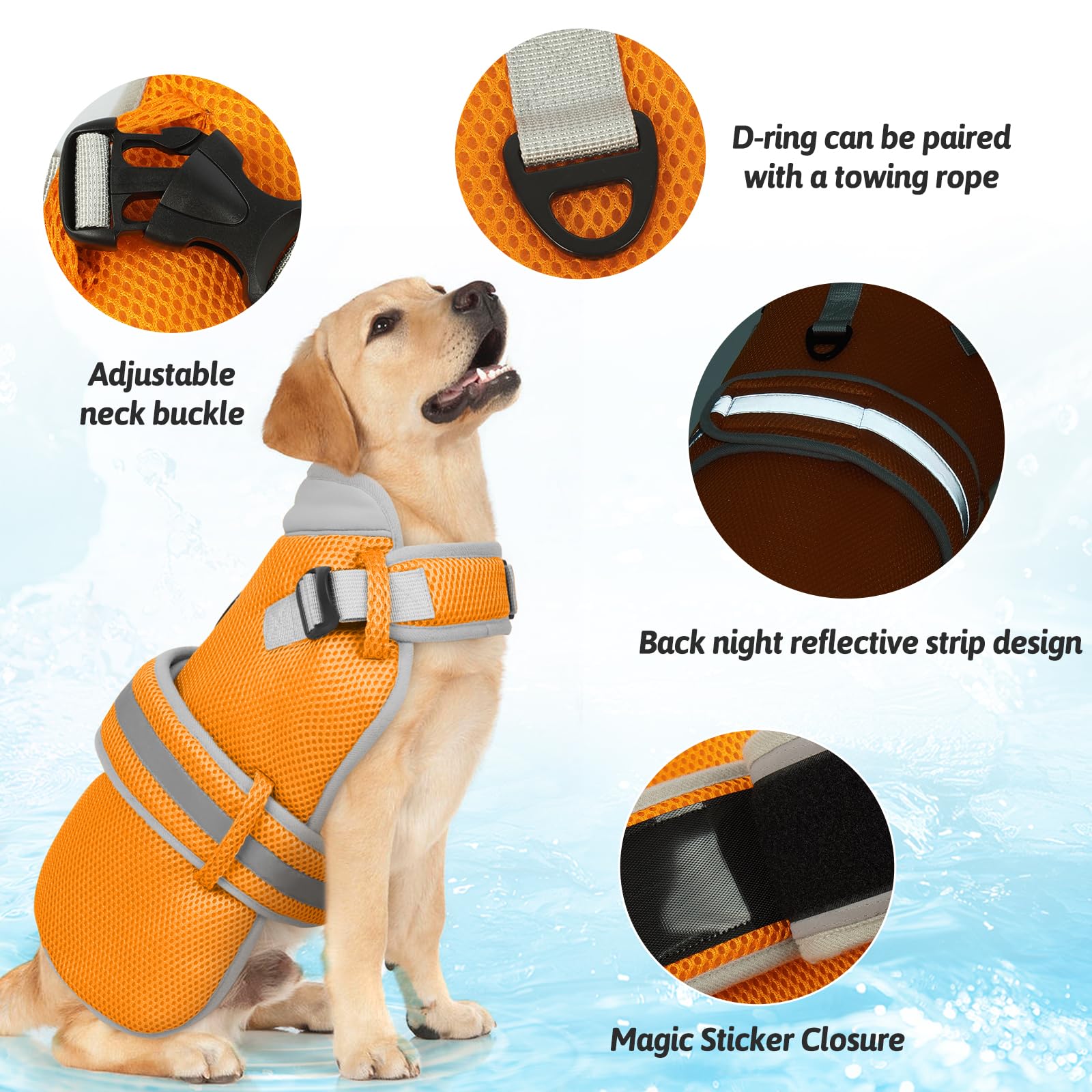 Ouobob Cooling Vest For Small Dog,Lightweight Cooling Dog Jacket,Breathable Mesh Dogs Shirt Harness Vest With Adjustable Straps