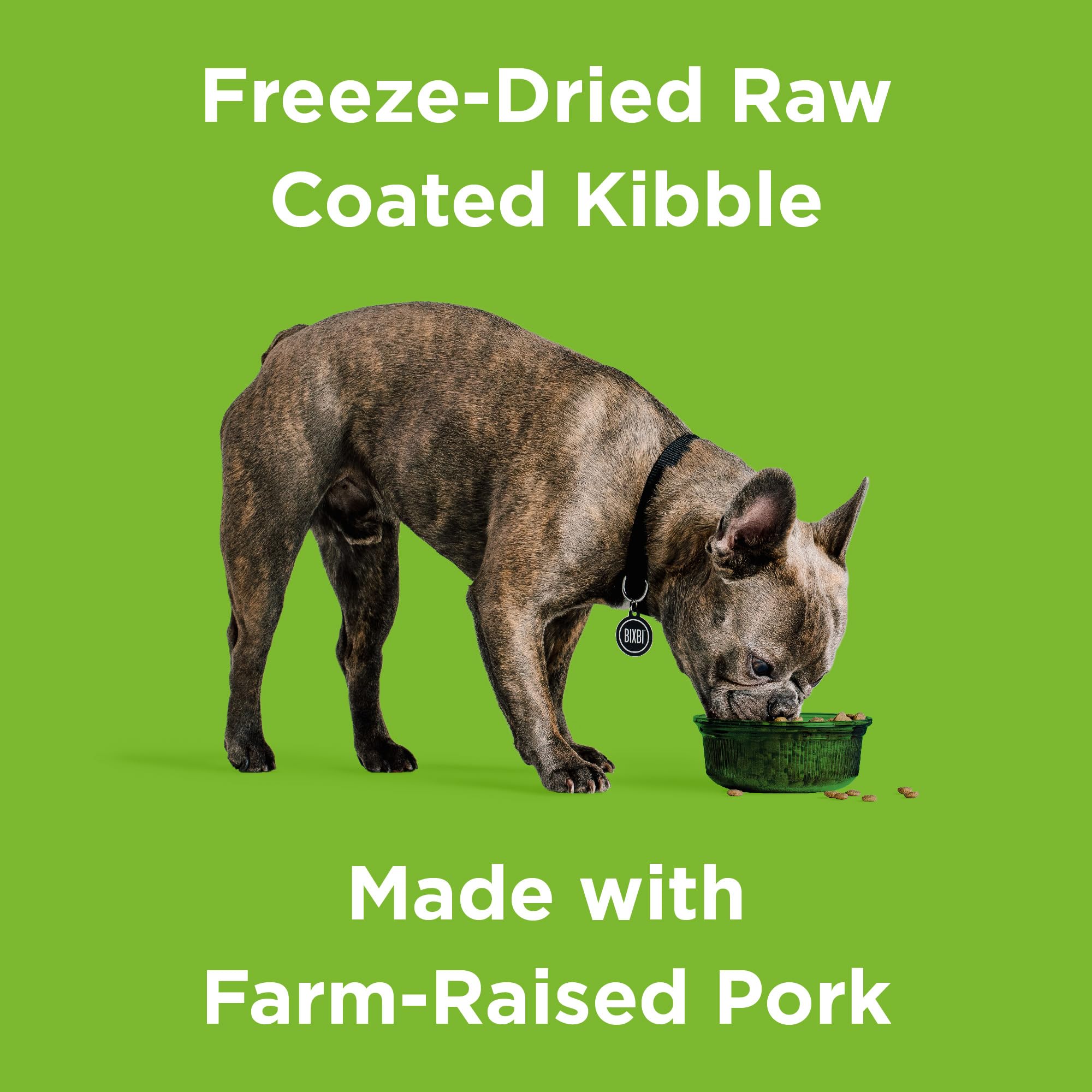 BIXBI Rawbble Dry Dog Food, Pork, 24 lbs - USA Made with Fresh Meat - No Meat Meal & No Corn, Soy or Wheat - Freeze Dried Raw Co