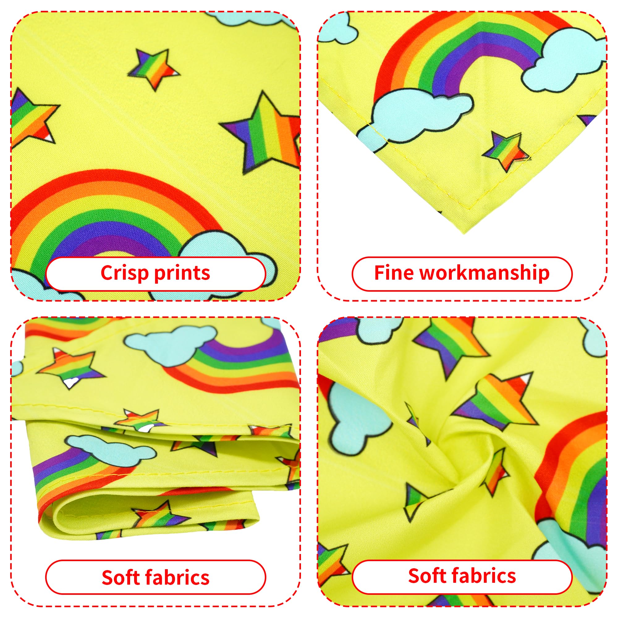 Jpgdn 50Pcs Pride Day Dog Bandanas Large Bulk For Large Extra Large Xl Xxl Boys Girls Adjustable Triangle Bibs Scarves Kerchief