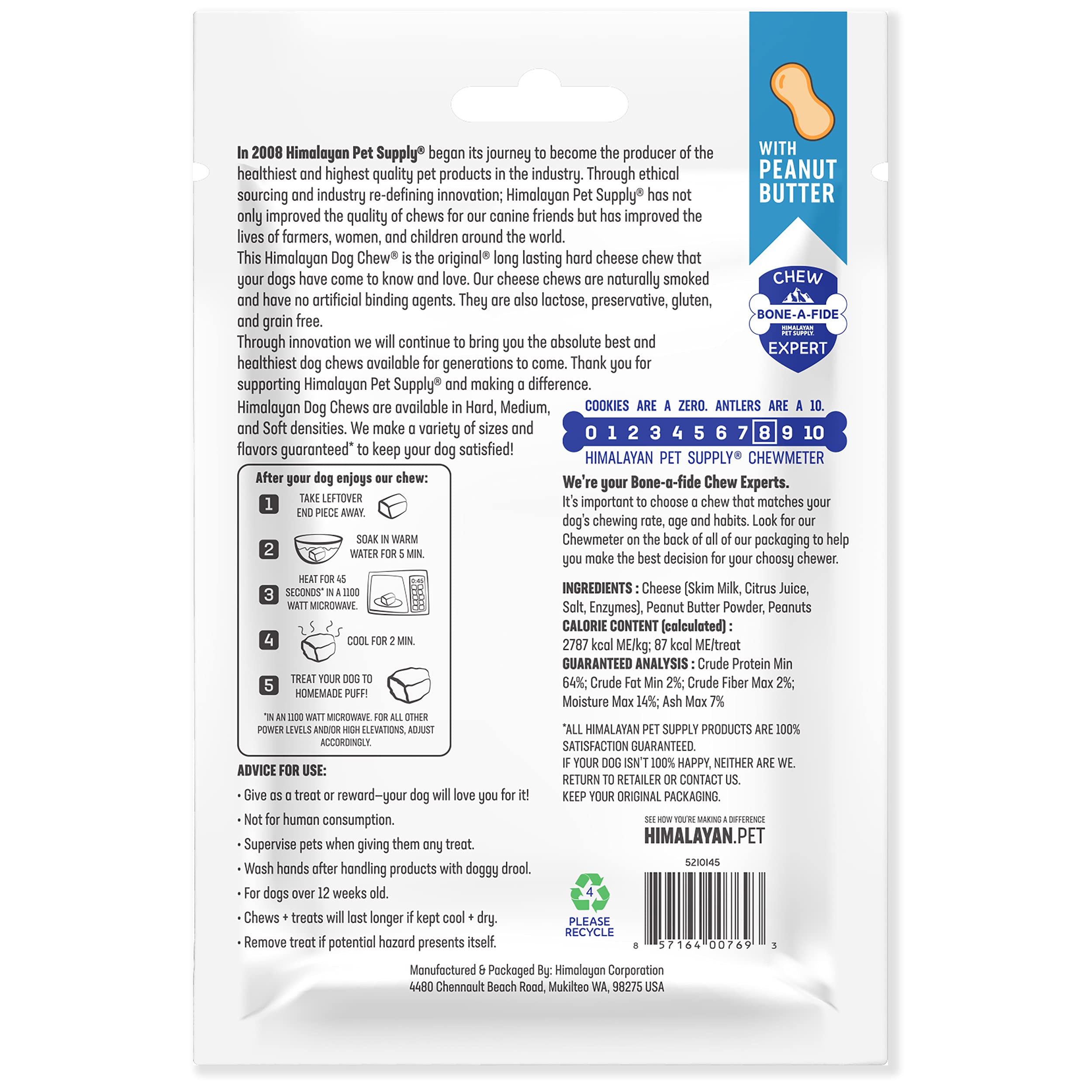 Himalayan Dog Chew Peanut Butter Small 5.3Oz