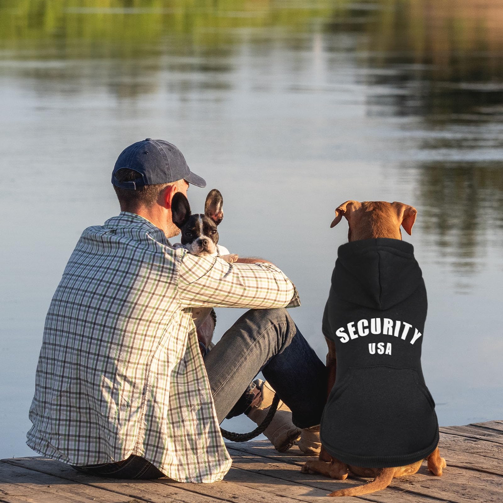 Dog Sweaters for Large Dogs Security Dog Hoodie Warm Cozy Brushed Fleece Interior Dog Clothes Dog Sweatshirt with Pocket Dog Hoo