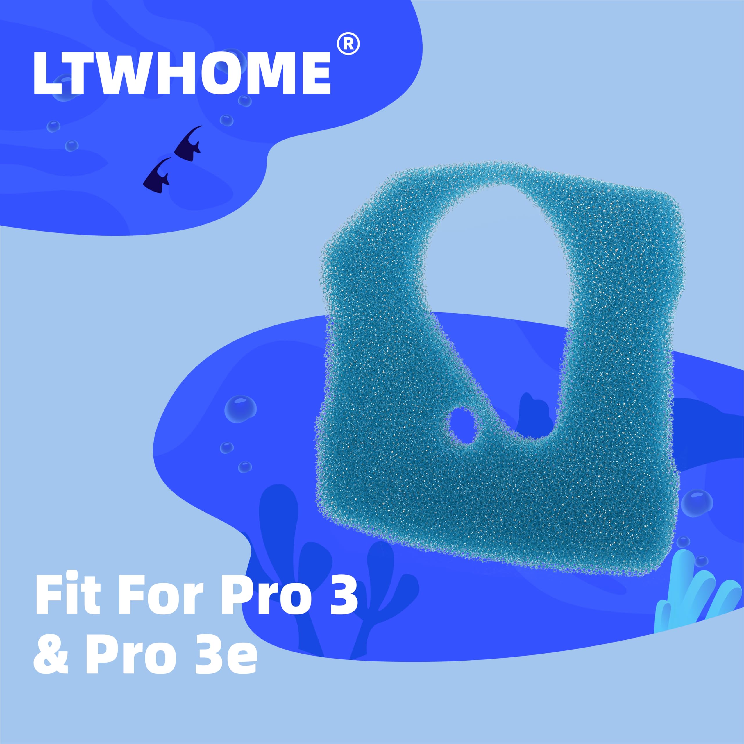 Ltwhome Replacement Coarse And Fine Filter Pads Fit For Pro 3 250, 250T, 350, 350T, 600/ Ultra G Pro 3 Filter 2071,2073,2075 And