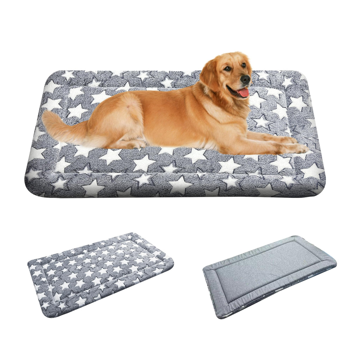 Reversible Dog Mat For Pet Comfort - Soft Bed Pads With Dual-Sided Design For All Seasons - Durable, Machine Washable For Crates