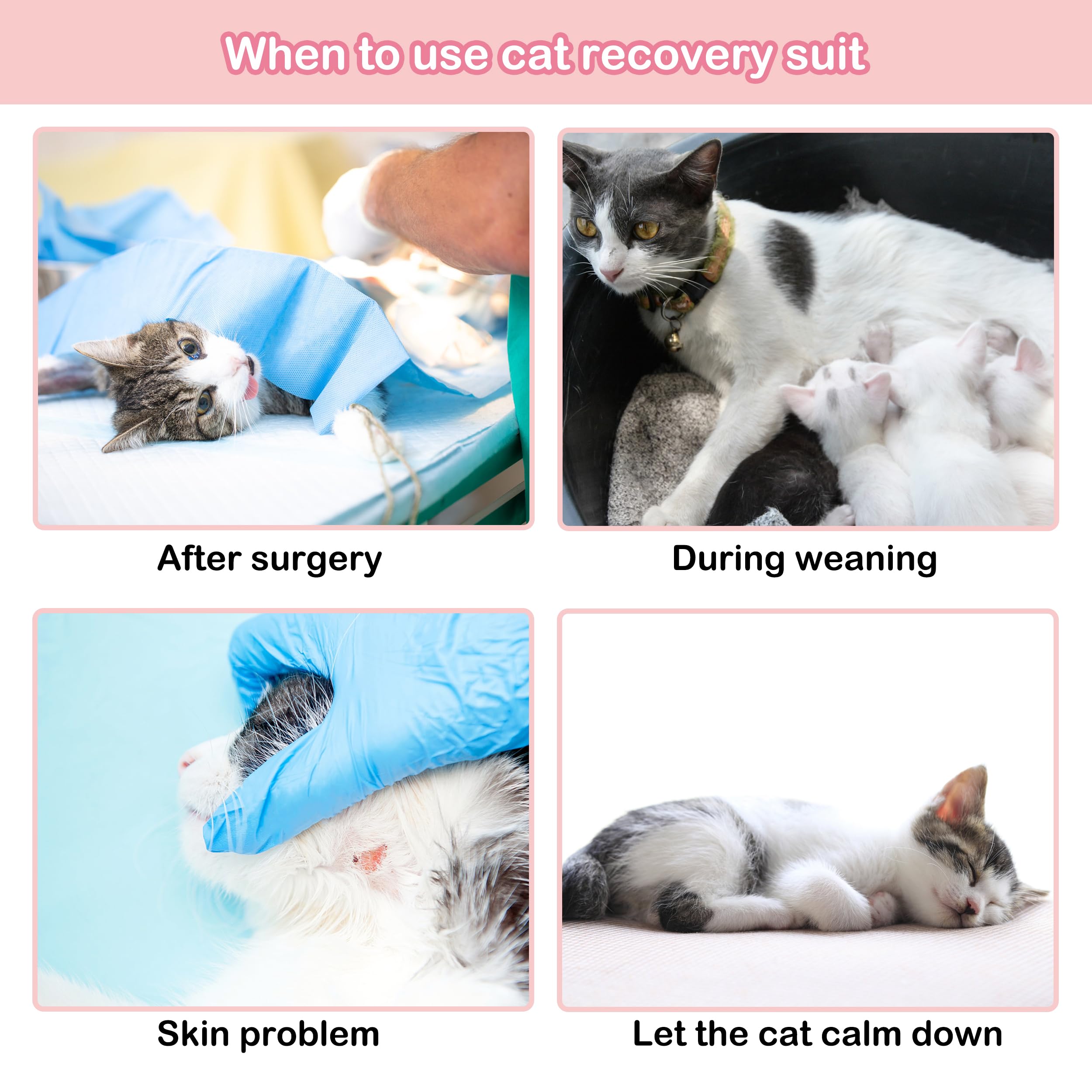 Pumyporeity Cat Recovery Suit After Surgery, Cat Onesie For Cats After Surgery, Cat Surgical Recovery Suit Female, Kitten Recovery Suit For Neutered/Abdominal Wound/Skin Damage/Weaning, Xs, Yellow