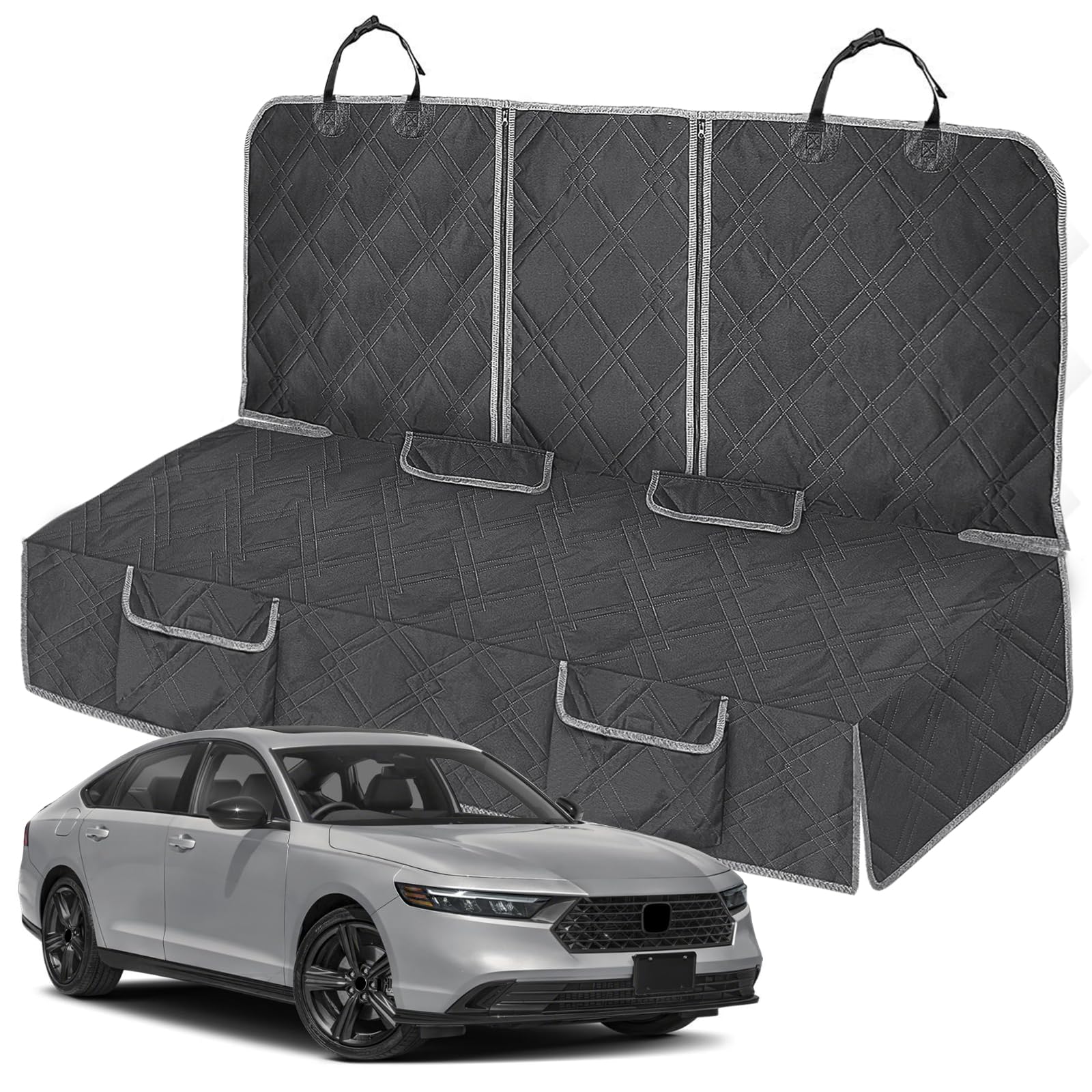 Kistrba Dog Car Seat Cover Compatible With Honda Accord 2012-2025, Waterproof Pet Bench Seat Cover For Back Seat, 600D Heavy Dut