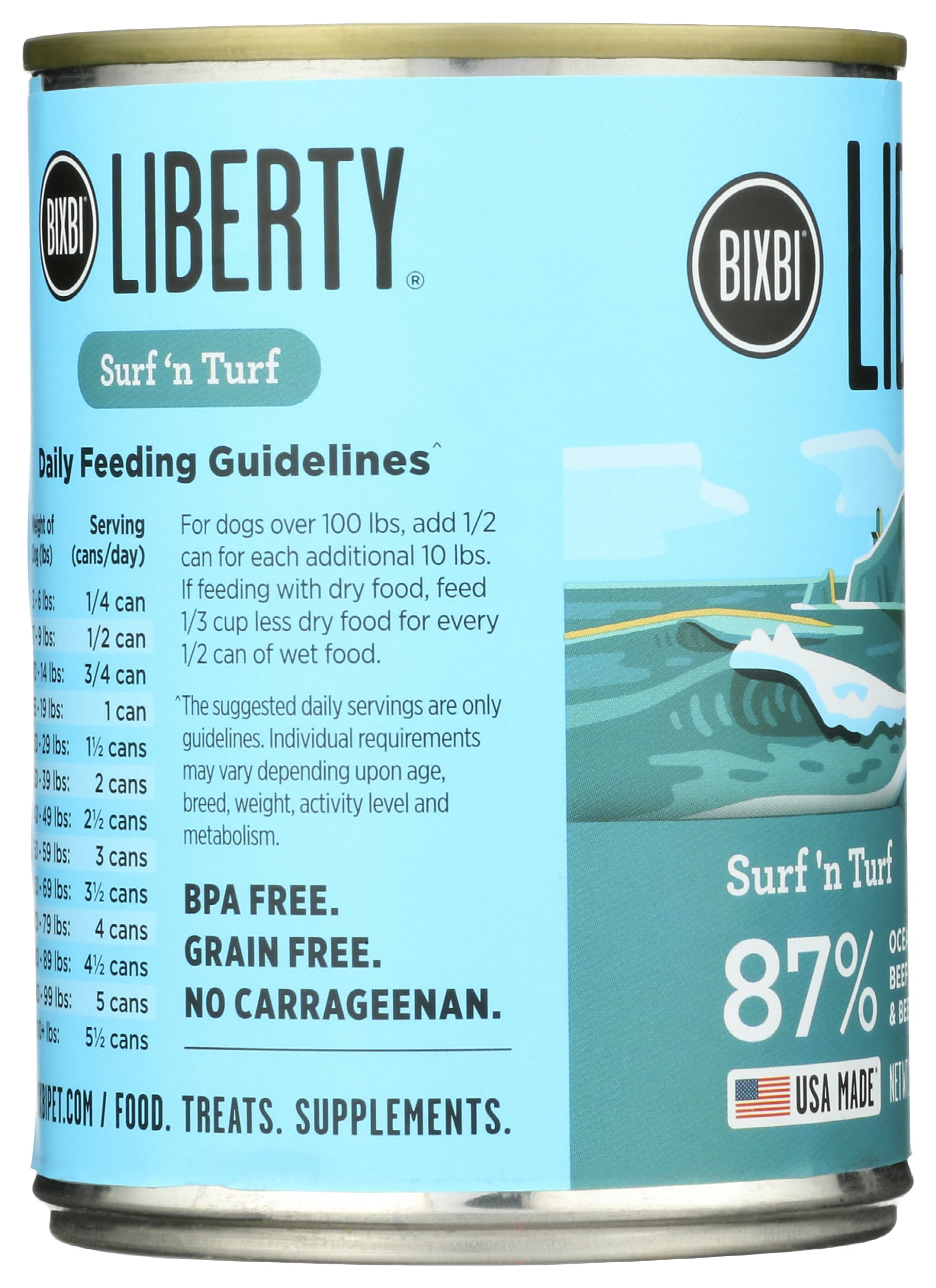 BIXBI Surf n Turf Wet Dog Food, 12.5 OZ