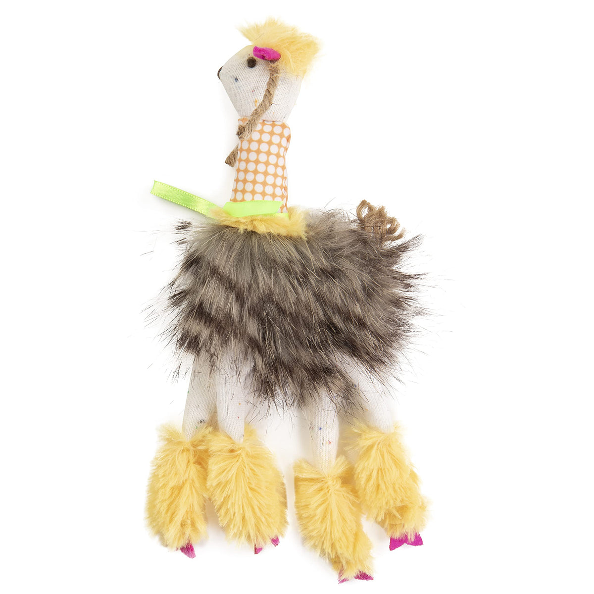 Petlinks Happynip Loopy Llama Plush Cat Toy, Contains Silvervine & Catnip - Yellow, One Size