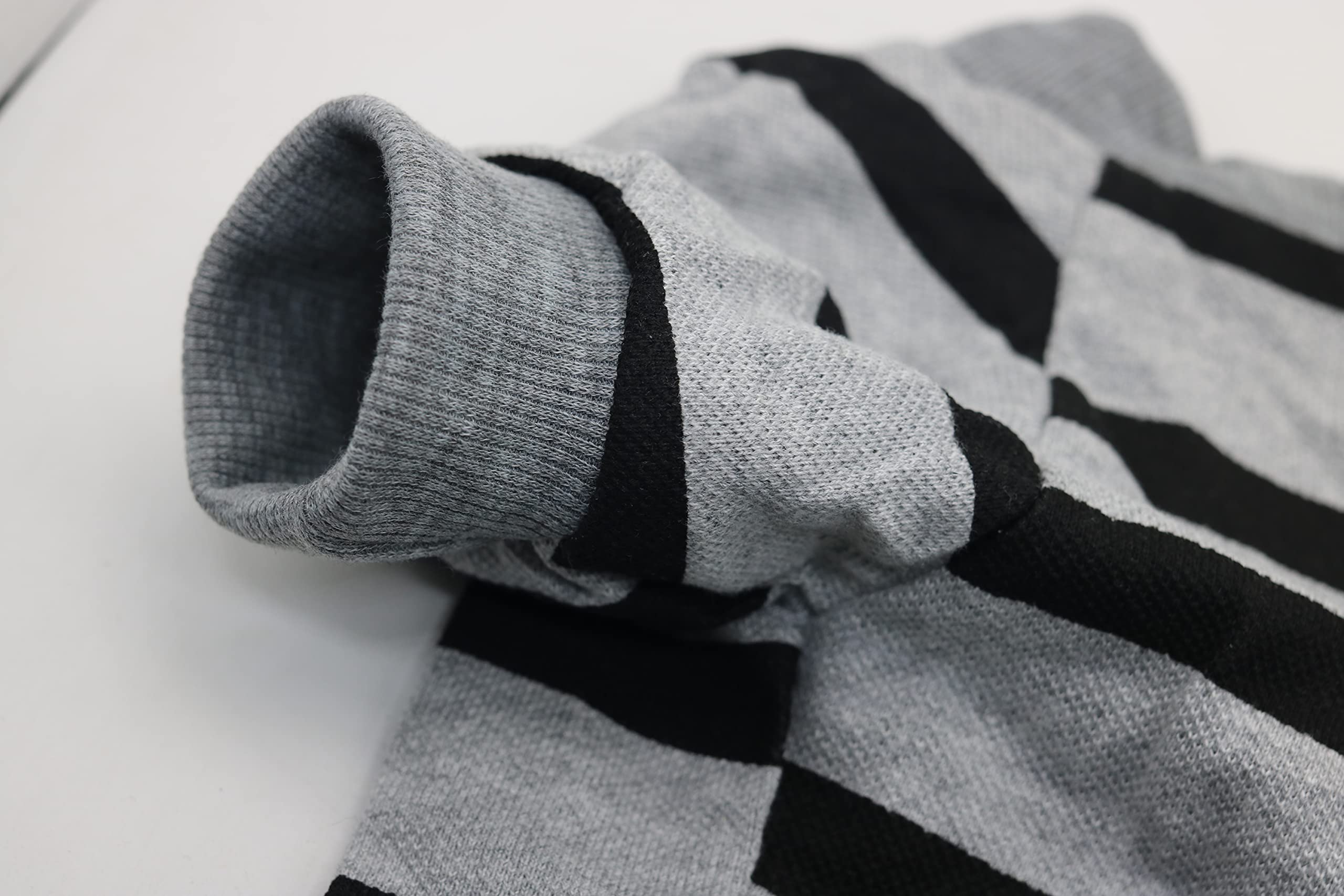 French Bulldog Clothes Striped Dog Clothes Medium Dogs T Shirts Boston Bulldog Sweatshirt, Large, Grey