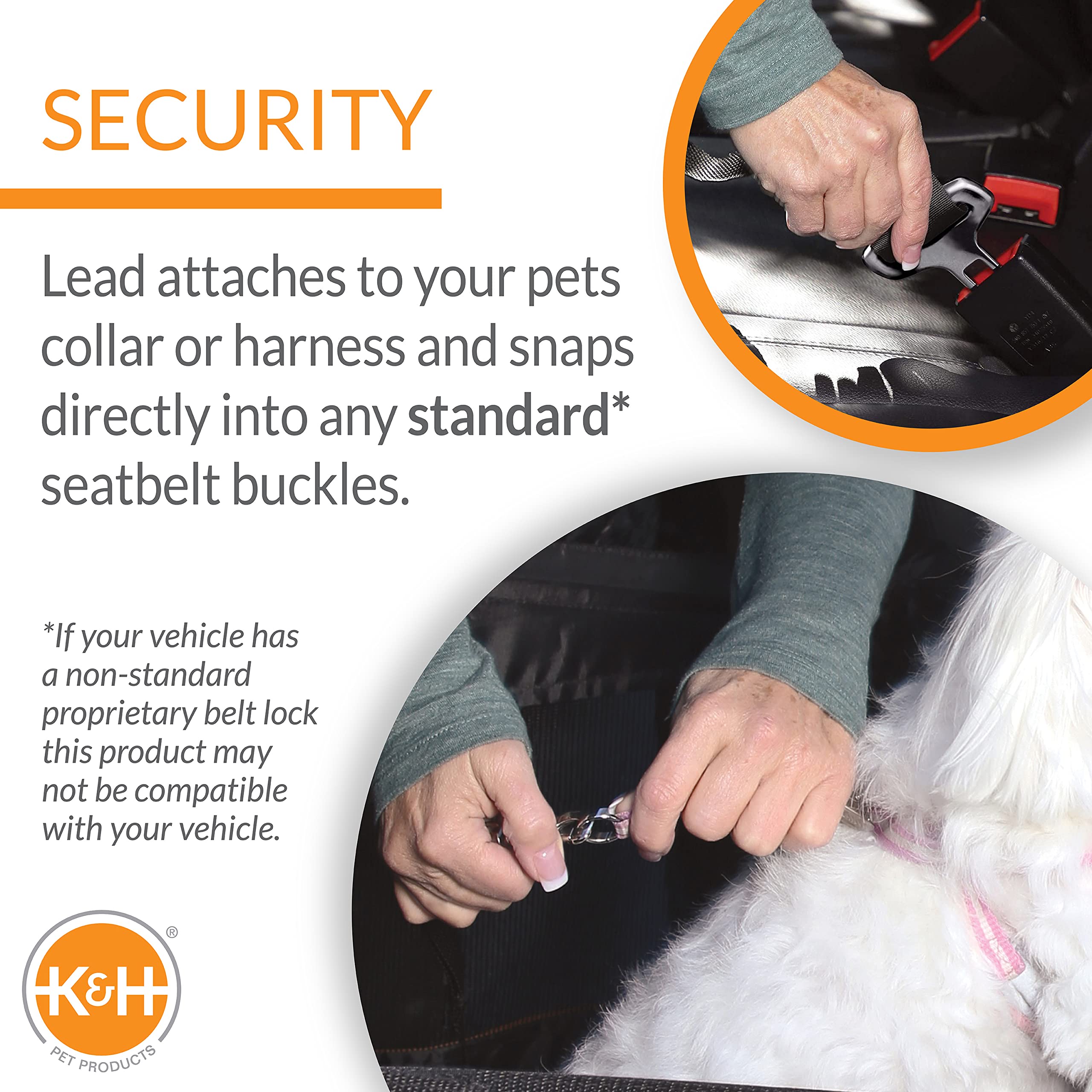 K&H Pet Products Buckle N' Go Dog Car Seat For Medium Dogs, Waterproof Fabric With Breathable Mesh & Adjustable Dog Seat Belt Fo