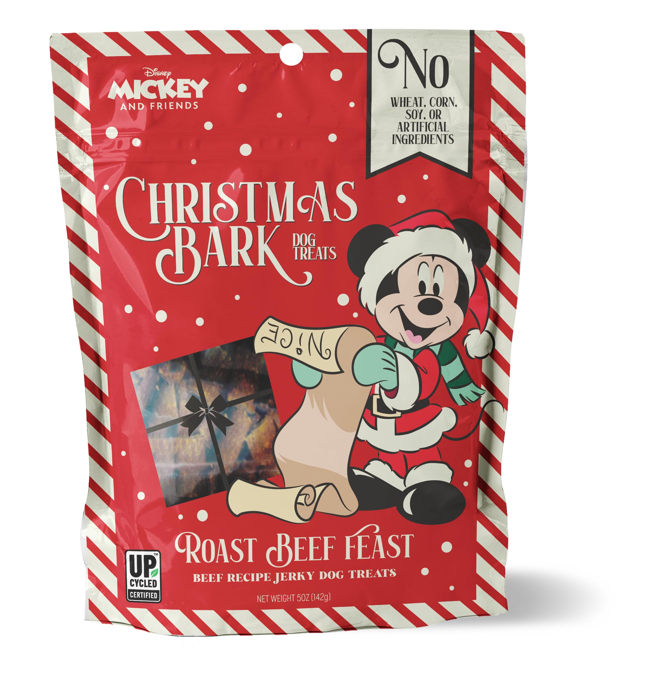 Disney Table Scraps Christmas Bark Roast Beef Feast Dog Treats, 5oz Bag
