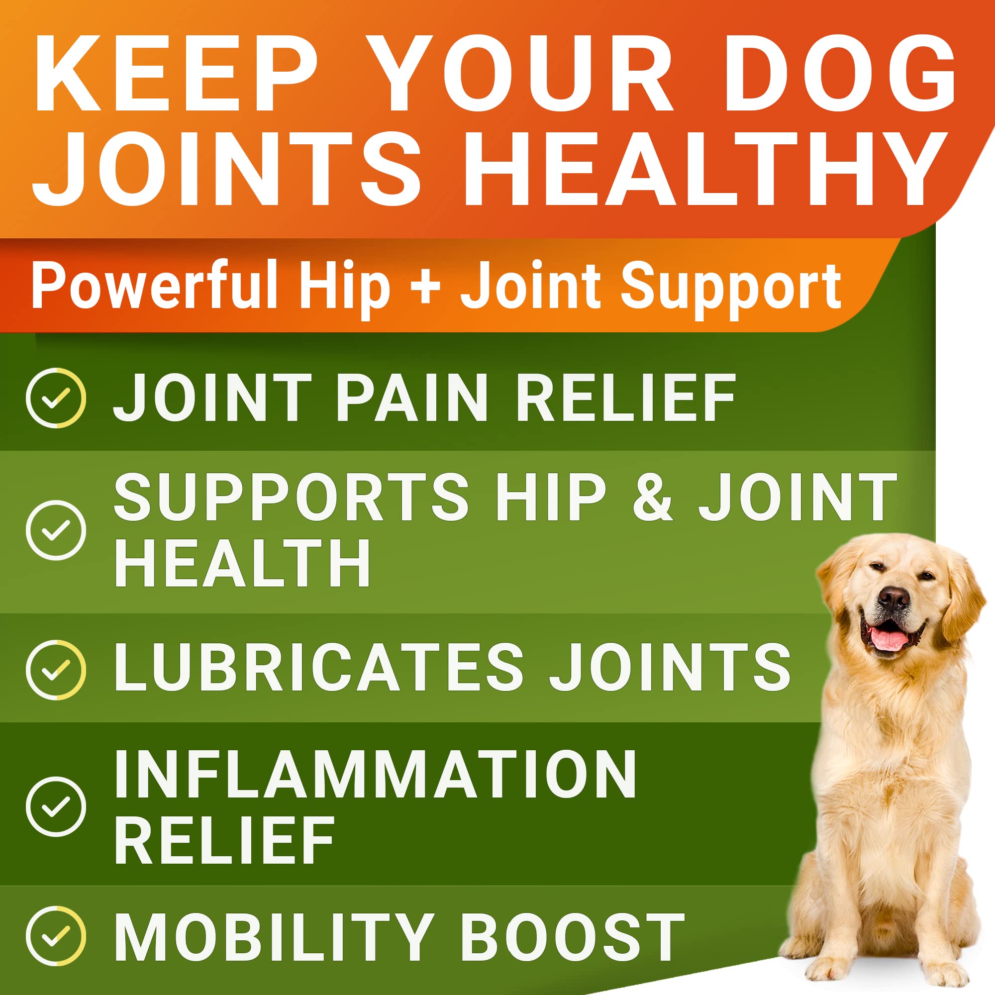 STRELLALAB Glucosamine Treats for Dogs - Joint Supplement w/Omega-3 Fish Oil - Chondroitin, MSM - Advanced Mobility Chews - Join