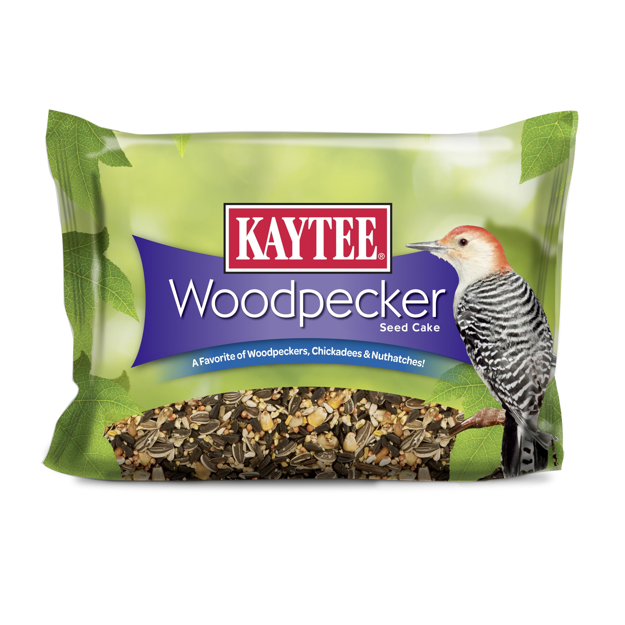 Kaytee Woodpecker Wild Bird Seed Cake 1.85 Pounds 4 Count