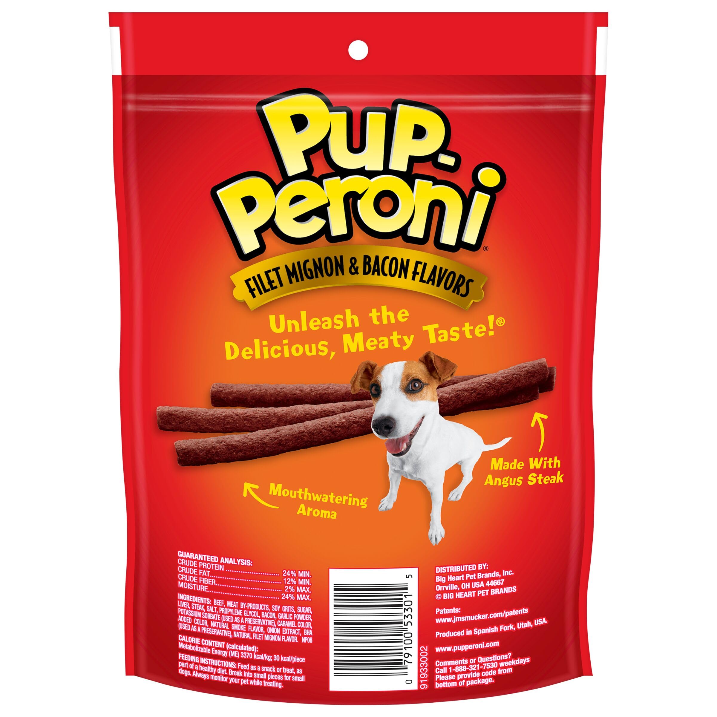 Pup-Peroni Filet Mignon & Bacon Flavor Dog Treats, 5.6 Ounce (Pack of 8)