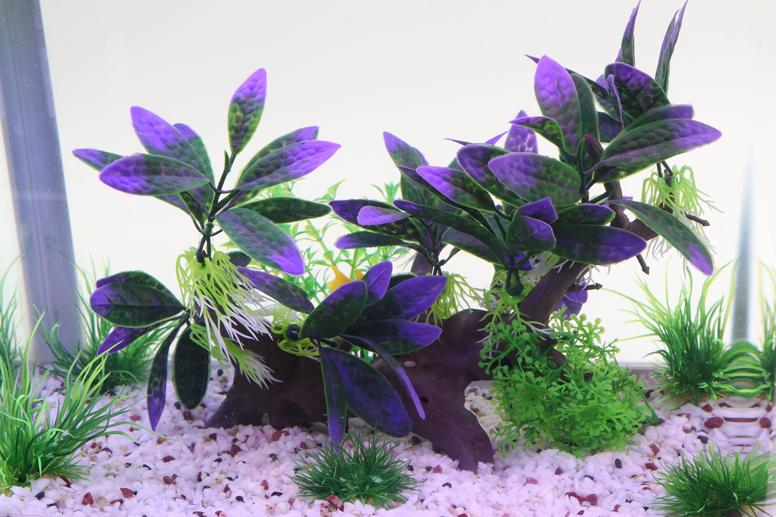 Aqua Kt Aquarium Landscape Simulation Artificial Plant Purple, Plastic Plant For Fish Tank Decoration, Aquatic Water Plant, Fish Bowl Ornament