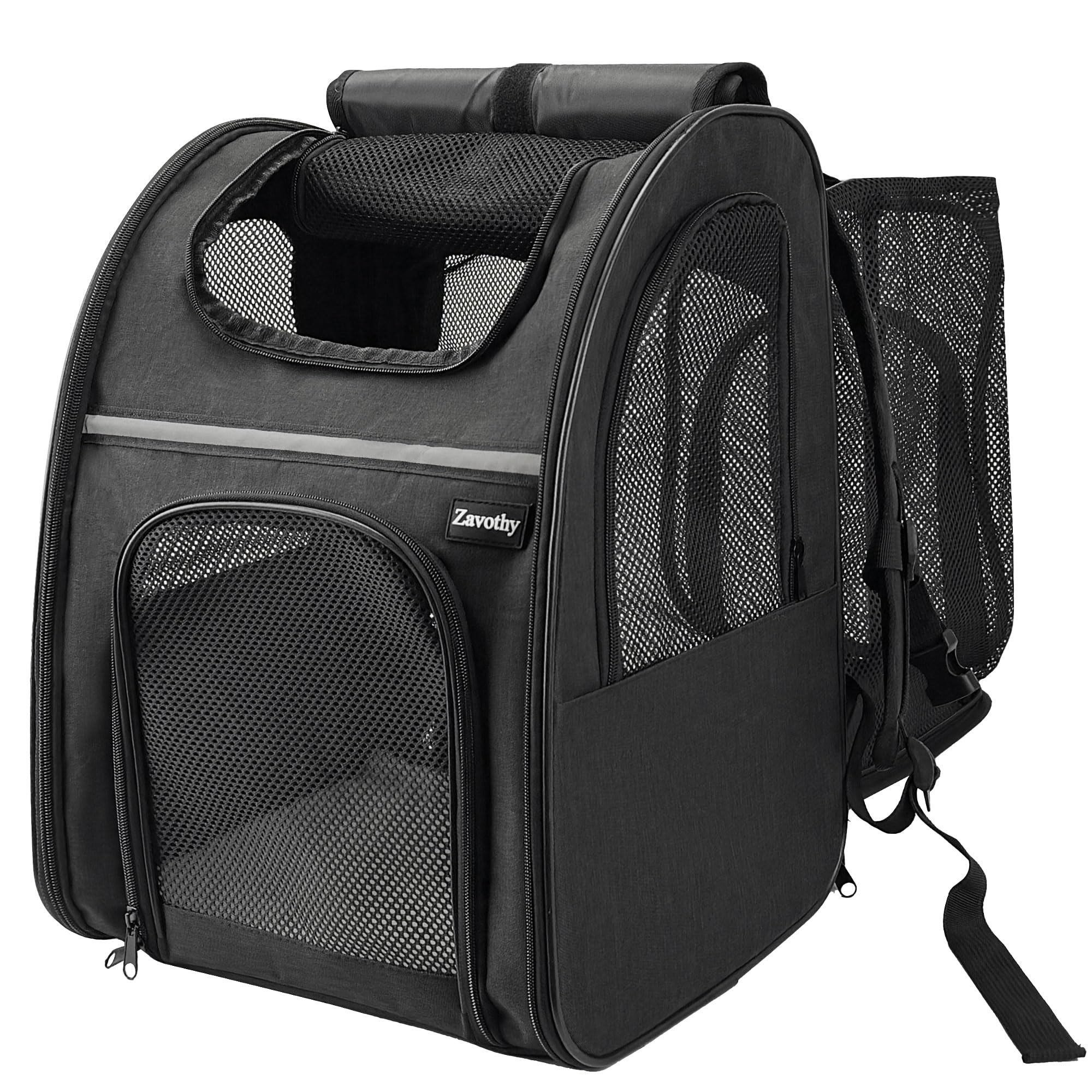 Zavothy Cat Backpack Carrier, Expandable Airline Approved Pet Backpack for Small Cats & Dogs, Breathable Mesh Cat Carrier Backpa