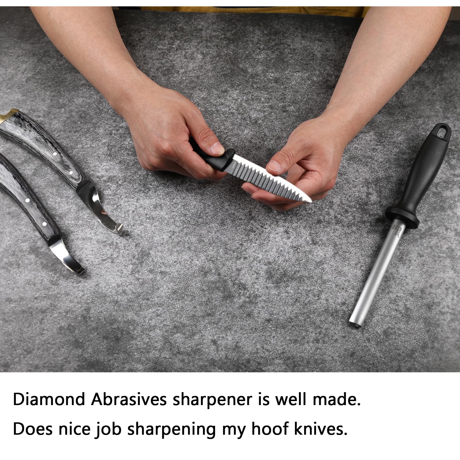 Docdciy 5 Inch Hoof Knife Sharpener, Farrier Tools,Farrier Tool With 800 Grit Diamond Abrasives,Coated To Keep Hoof Knives Sharp