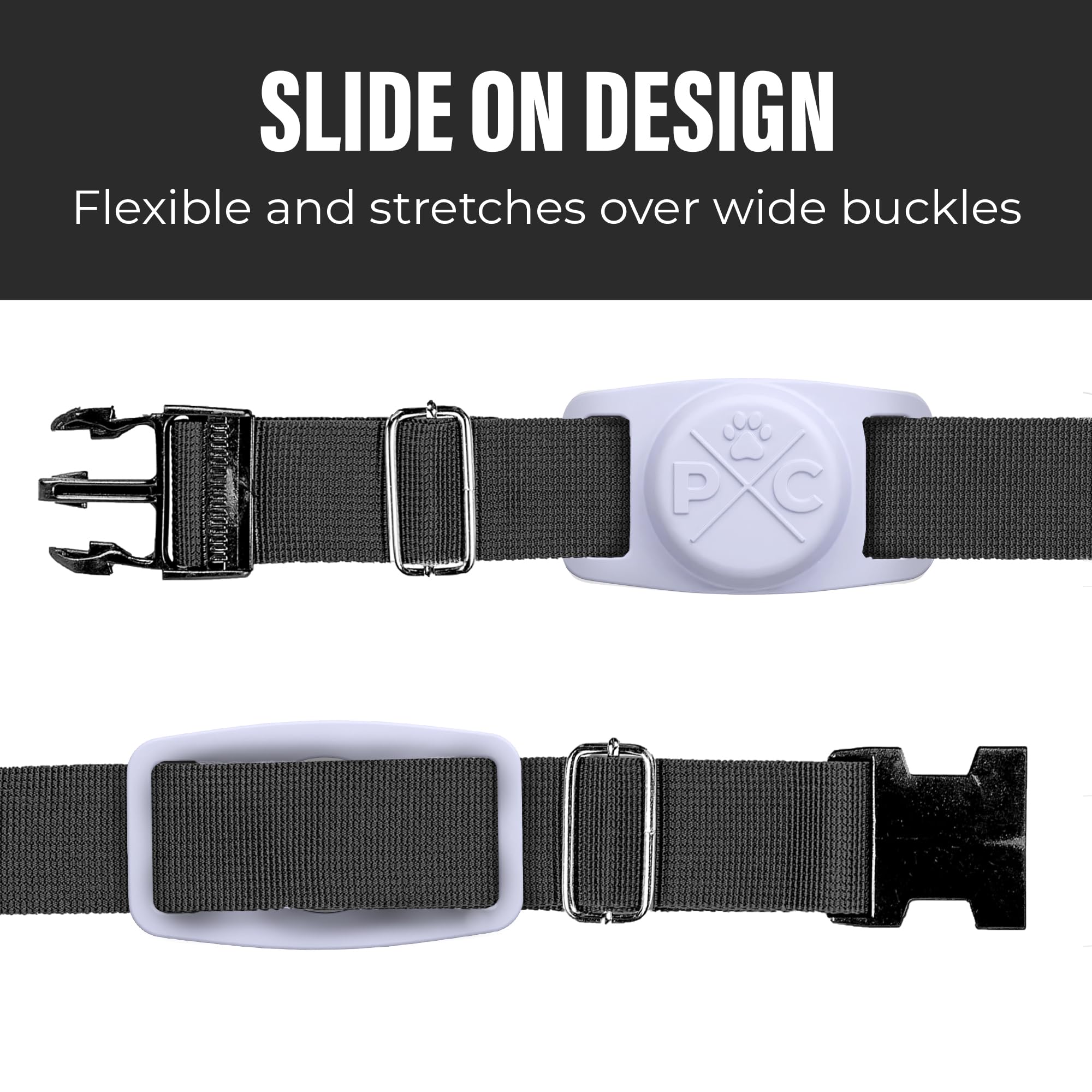 Pup Culture Cat Collar Airtag Holder - Extra-Durable, Lightweight, Protective - Track Your Cat With Apple Airtag