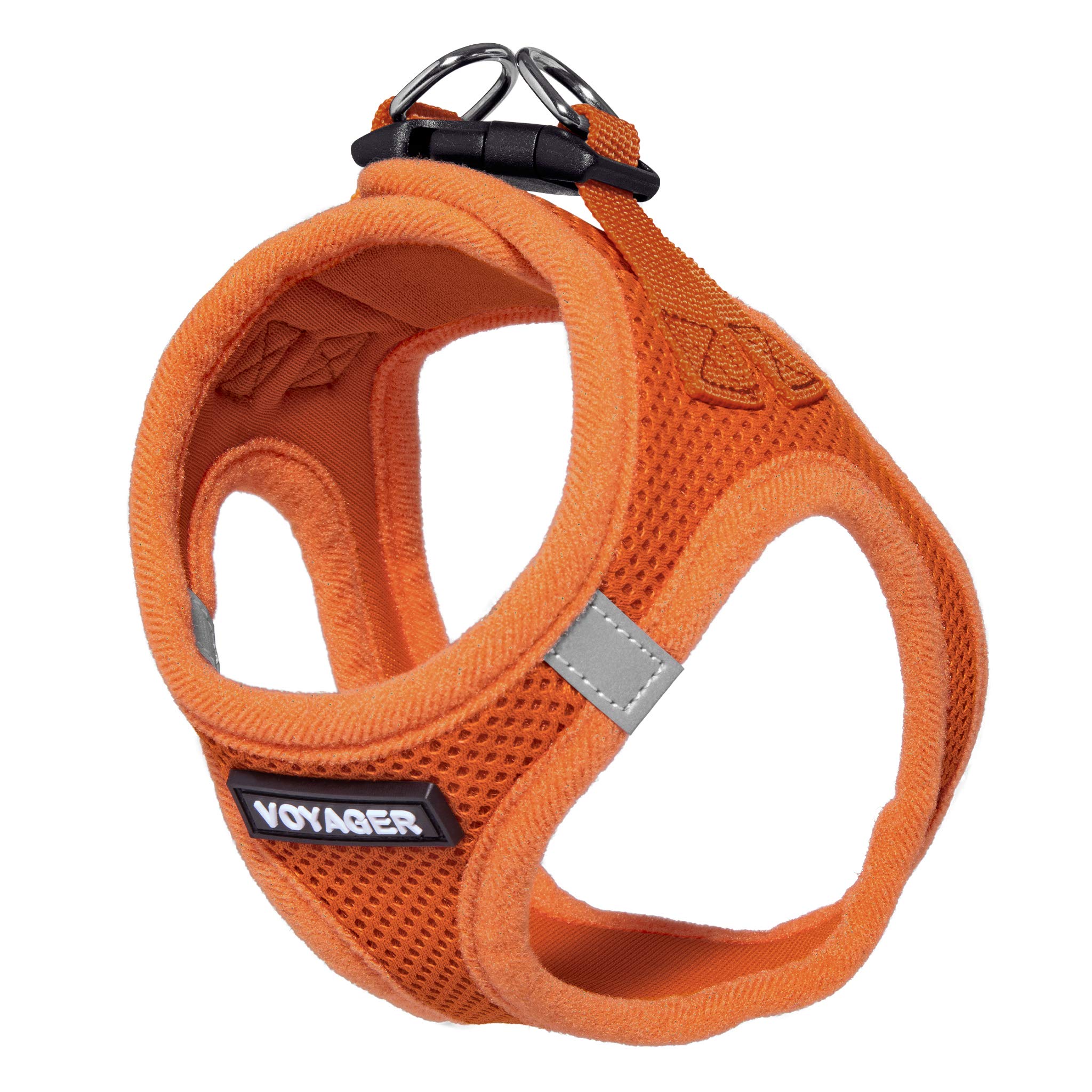Voyager Step-In Air Dog Harness - All Weather Mesh Step In Vest Harness For Small And Medium Dogs And Cats By Best Pet Supplies - Harness (Orange), M (Chest: 16-18')