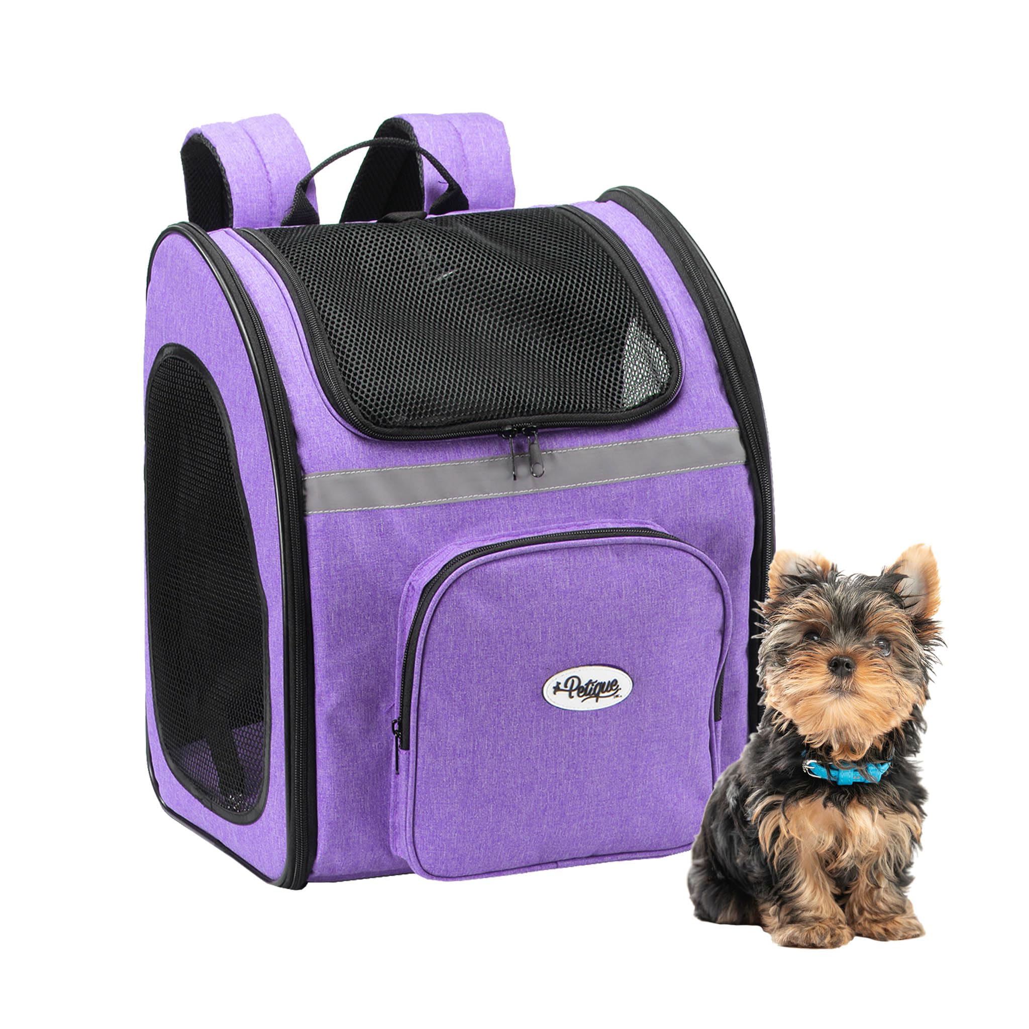 Petique Pet Backpacker, Pet Carrier For Small Size Pets, Ventilated Backpack Bag For Cats & Dogs