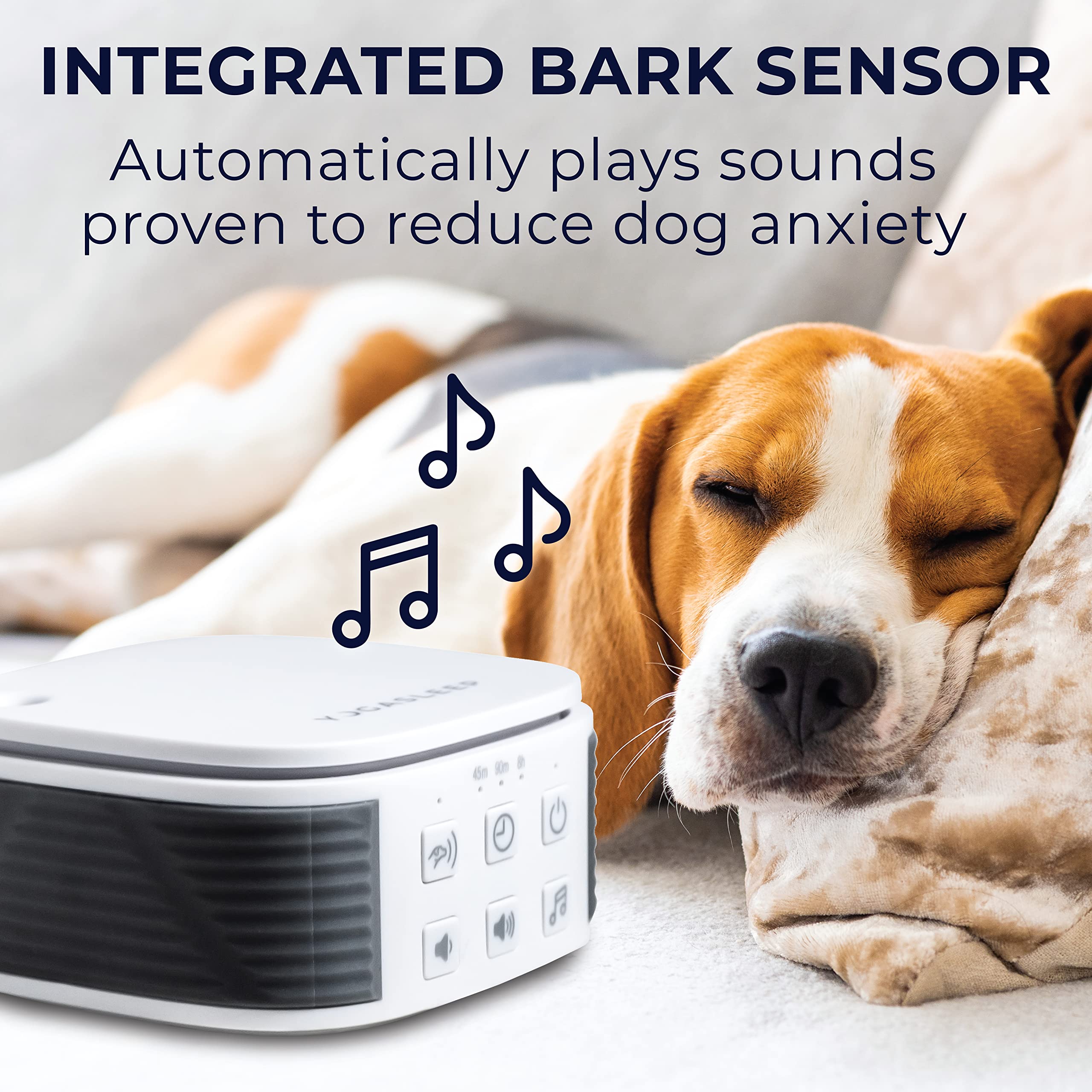 Yogasleep Pawzz Travel White Noise Machine for Dogs & All Pets. Compact Size, Integrated Bark Sensor, 6 Automatic Relaxing Natur