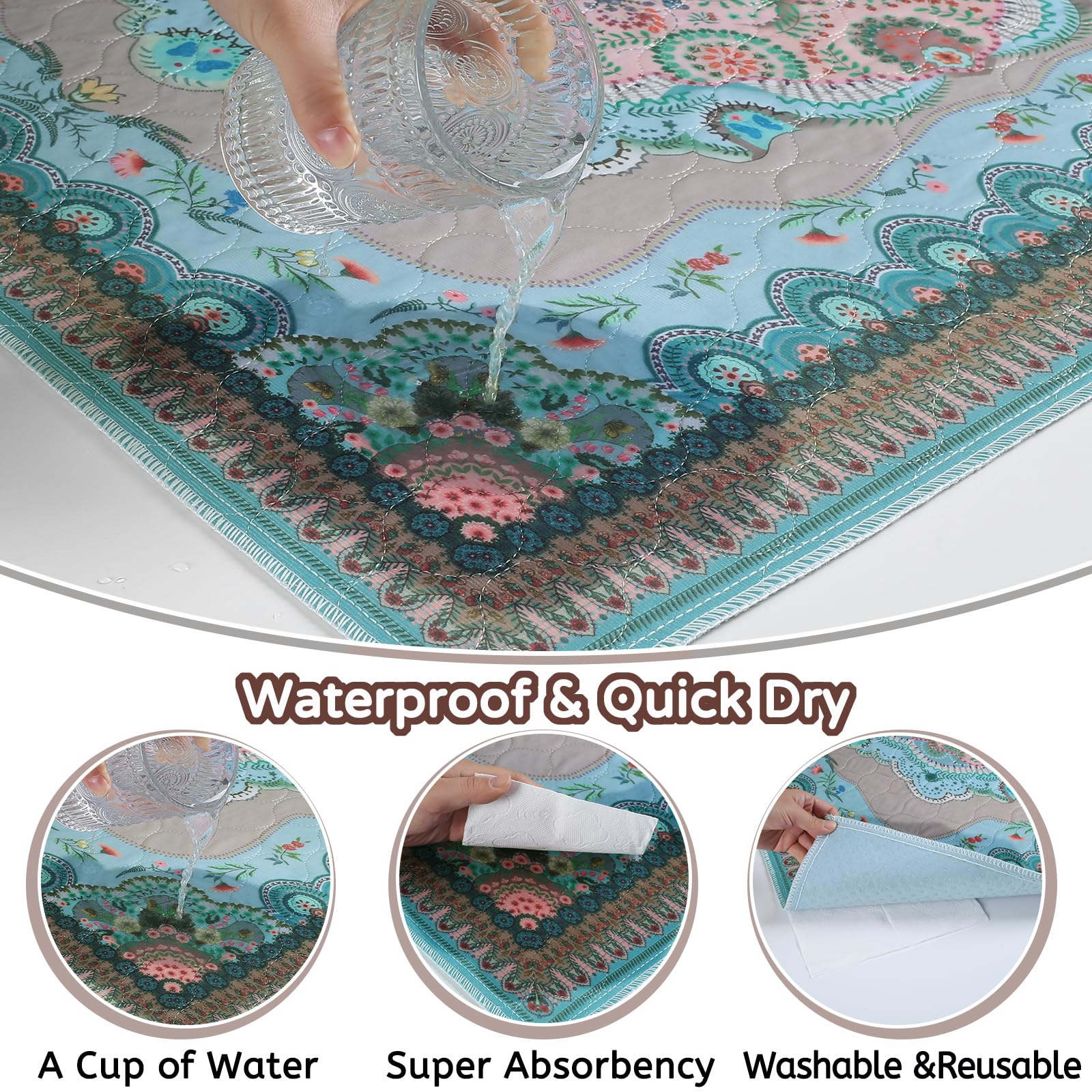 Aitmexcn Washable Pee Pads For Dogs, 72'X72' 2 Pack Reusable Puppy Pads Pet Training Pads, Super Absorbent, 100% Waterproof Do