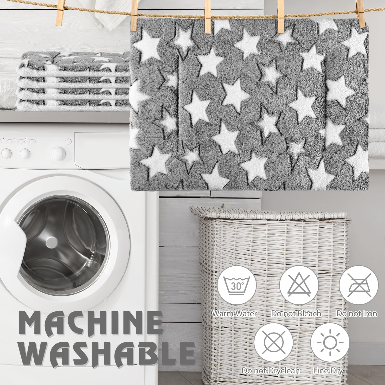 Haull 4 Pcs Waterproof Guinea Pig Bedding Winter Guinea Pig Plush Cage Liners Soft Dog Cat Bed Mat Reversible Cozy Animal Pee Pa