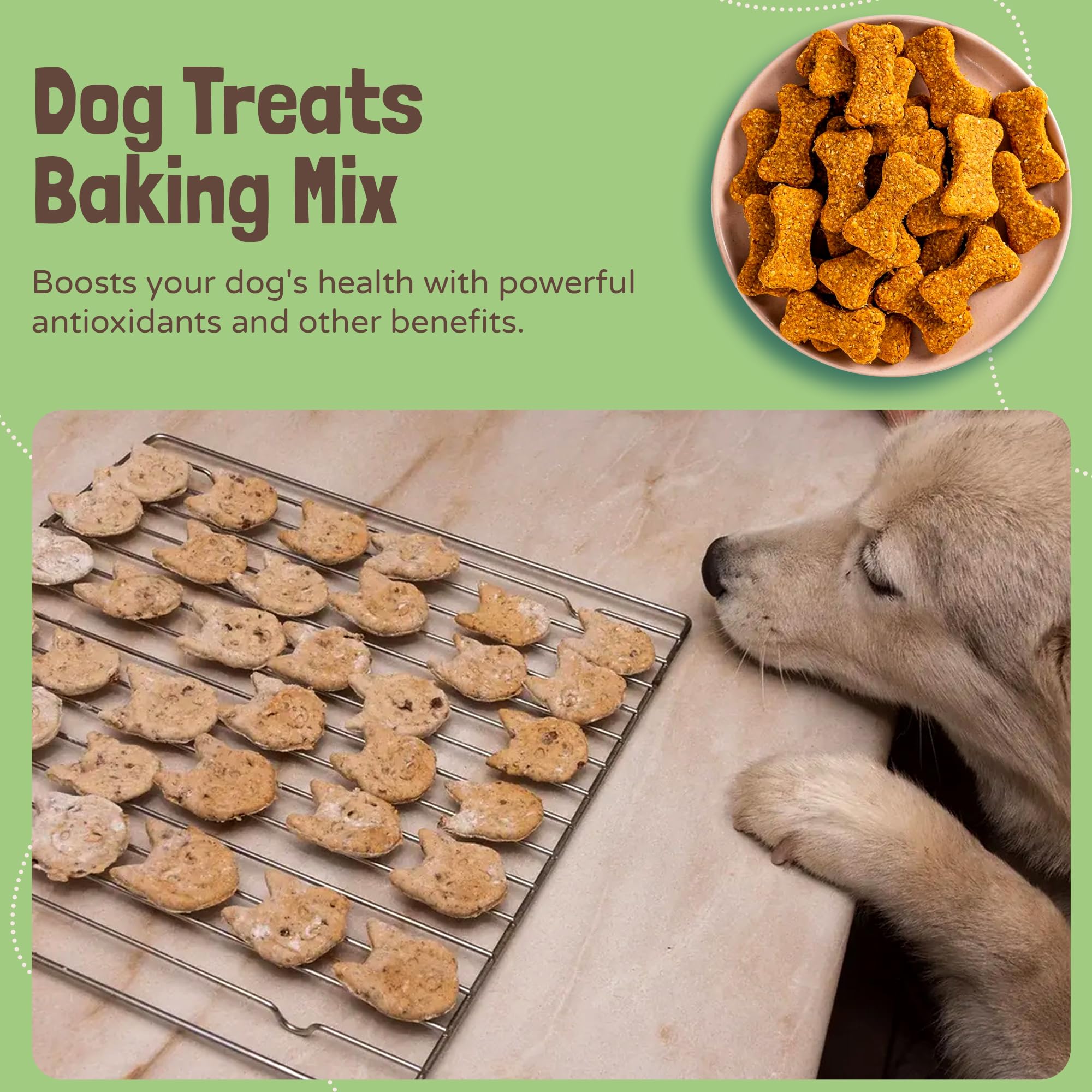 BoneItUp Dog Treats Baking Mix(Super Food), All-Natural, Vet-Approved, Nutrient-Rich Ingredients, Low CaloriesTreats for Dogs, P