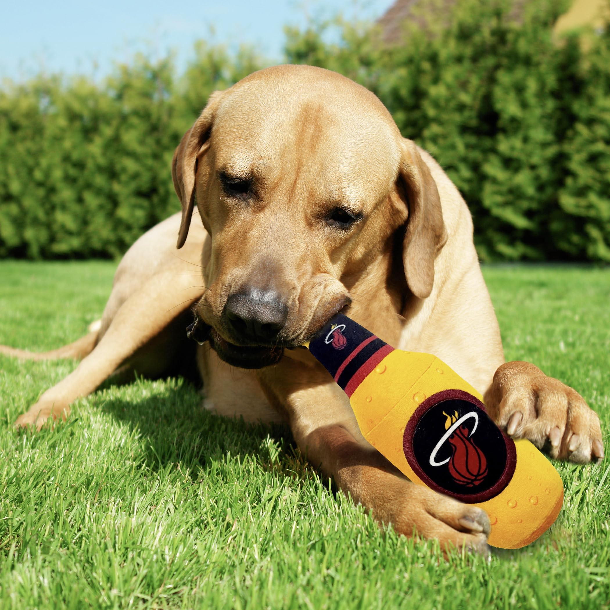 Pets First Nba Miami Heat Beer Bottle Plush Dog & Cat Squeak Toy - Cutest Stadium Soda Bottle Snack Plush Toy For Dogs & Cats Wi