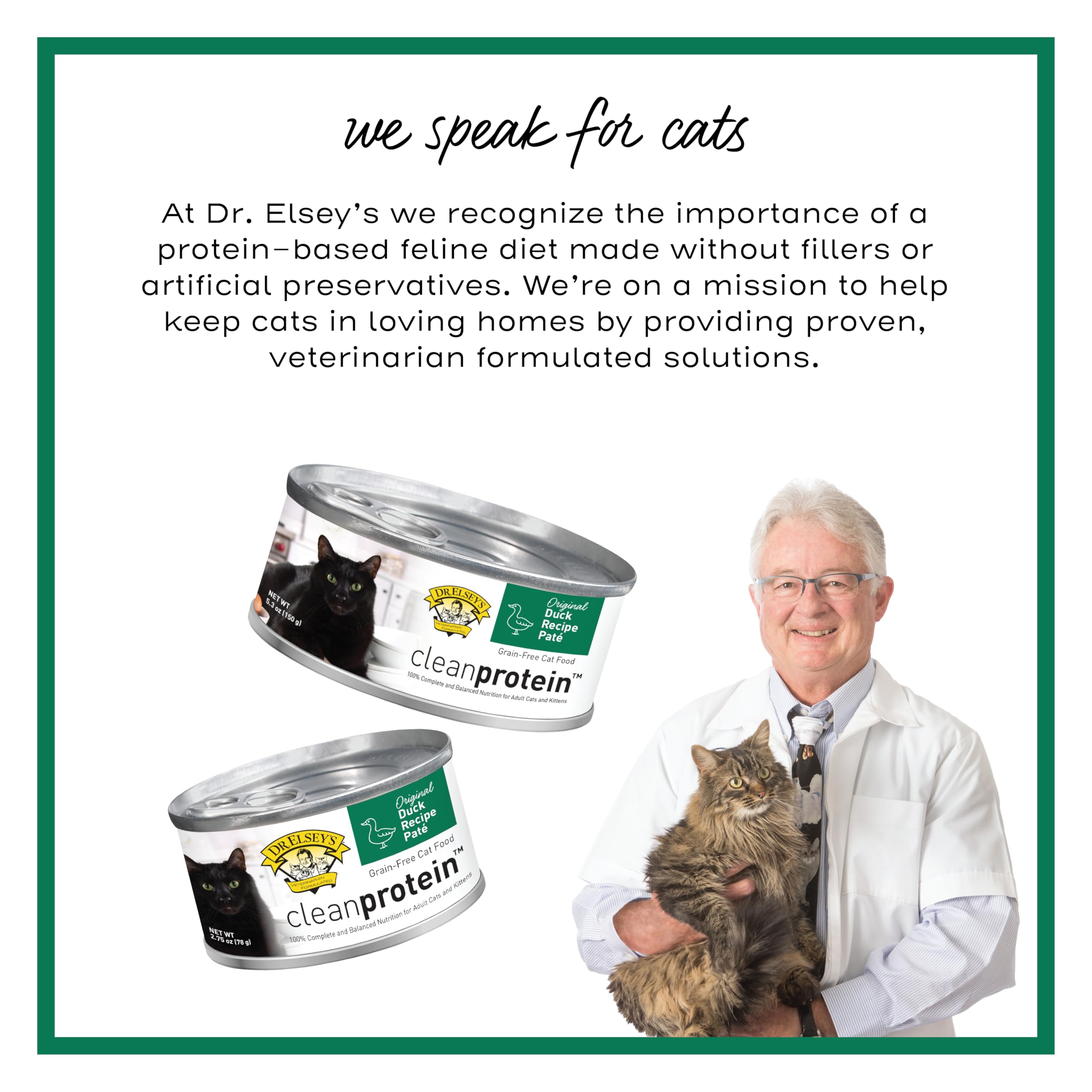 Dr. Elseys cleanprotein Original Duck Recipe Wet Cat Food, 2.75 oz Can (Pack of 24)