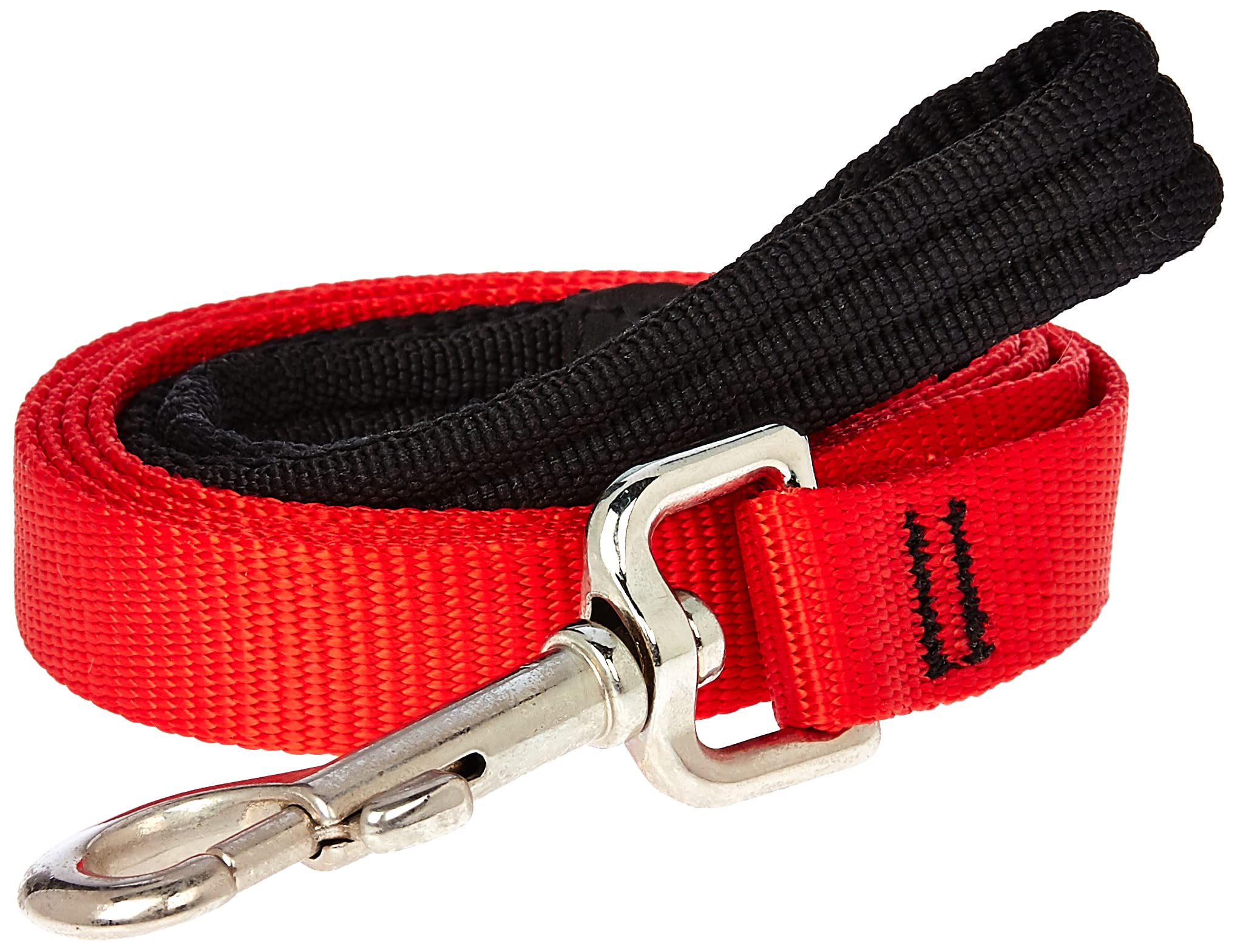 Dog Leash by Lupine in 3/4 Wide Red 4-Foot Long with Padded Handle