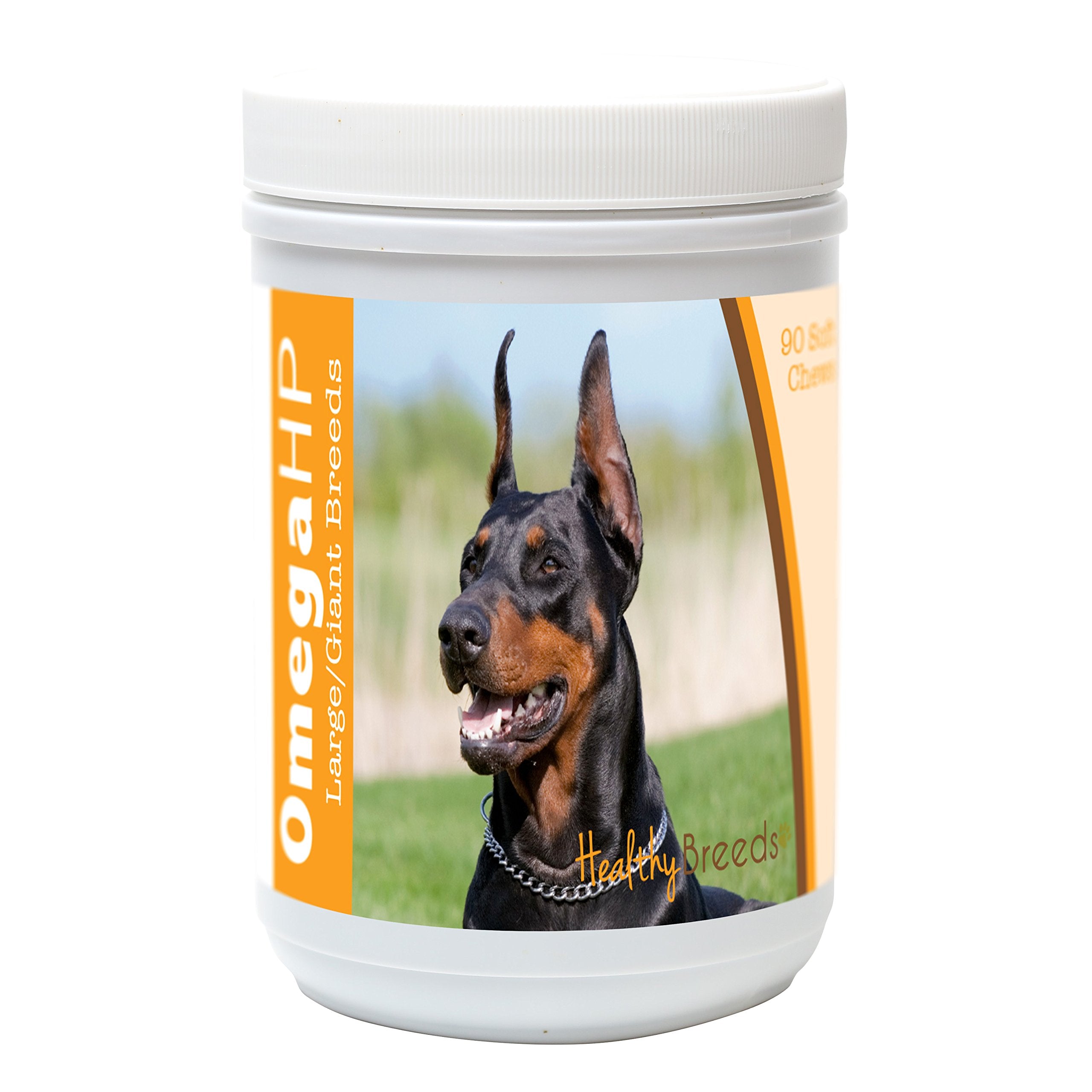 Healthy Breeds Doberman Pinscher Omega HP Fatty Acid Skin and Coat Support Soft Chews 90 Count