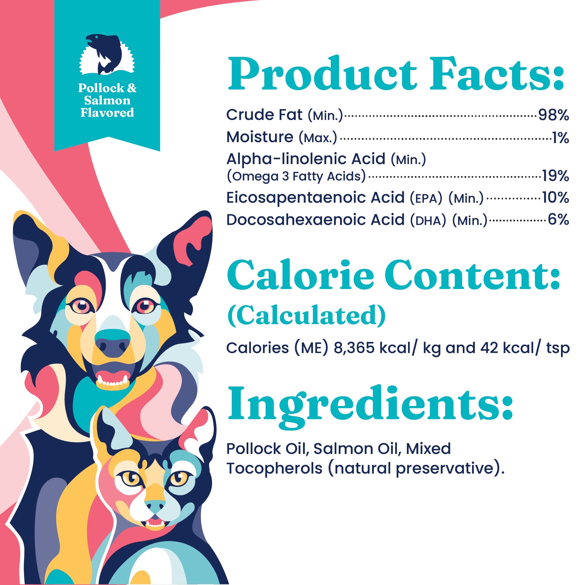 Solid Gold Omega 3 Fish Oil for Dogs & Cats - Wild Alaskan Salmon Oil for Dogs Skin and Coat Support - Omega 3 Dog Supplement Li