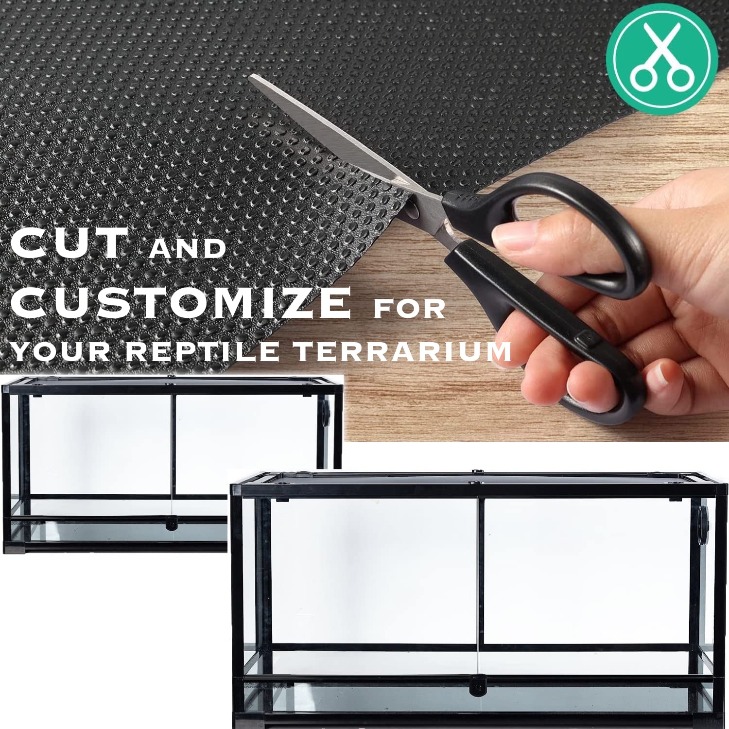 MRREPTILE Reptile Substrate Mat Carpet Bedding, Bearded Dragon Substrate, Reptile Tank Terrarium Liner for Leopard Gecko Lizard