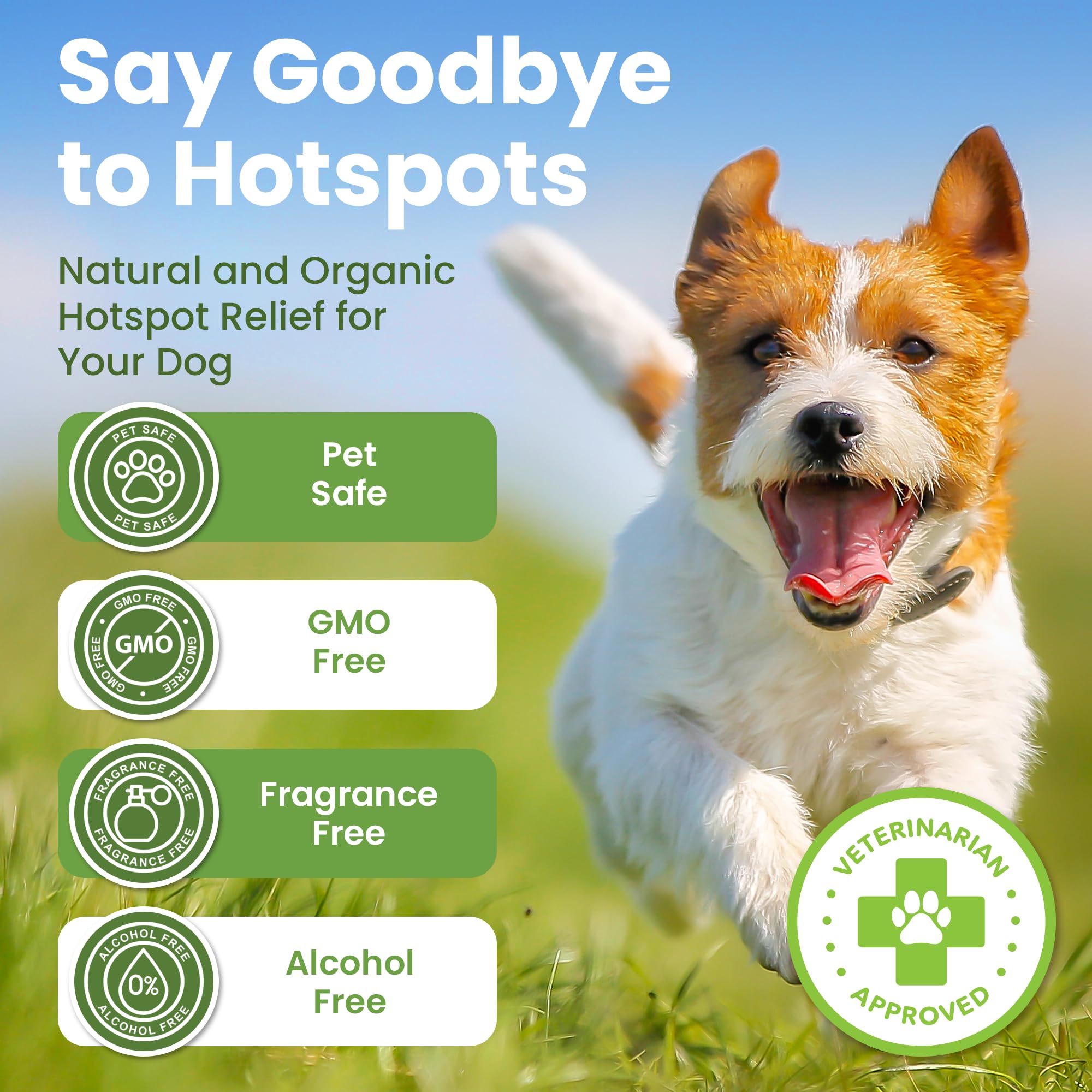 Hot Spot Treatment for Dogs, Cats & Pet Wound Care: Healing Ointment for Pets Itchy Skin Relief, Dry Skin Treatment, Natural All