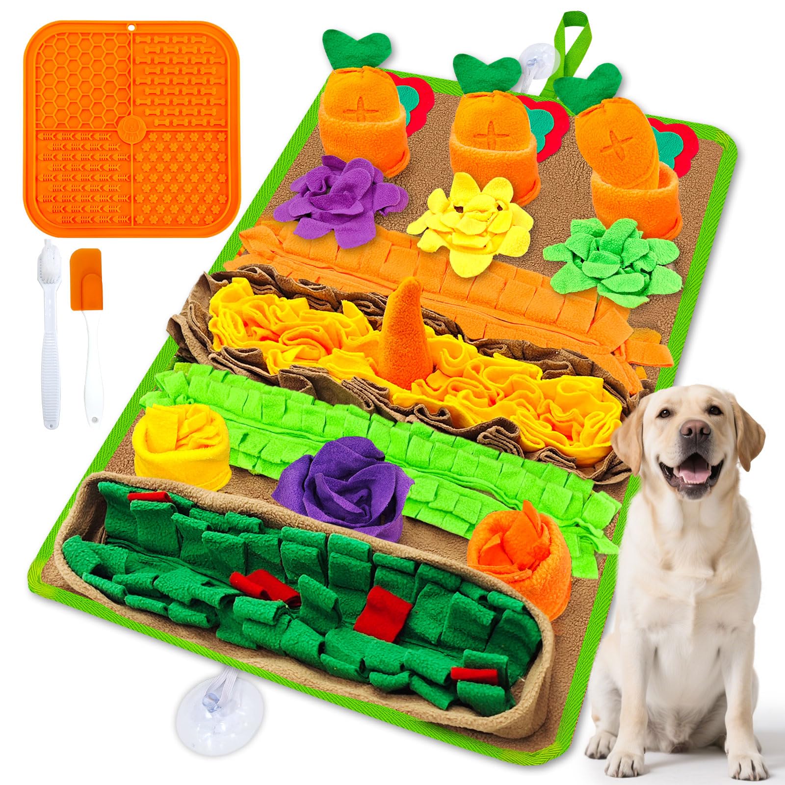 Petcare Snuffle Mat for Dogs Large Breed and Lick Mat Set, Interactive Enrichment Dog Puzzle Toy for Puppy Small Medium Large Do