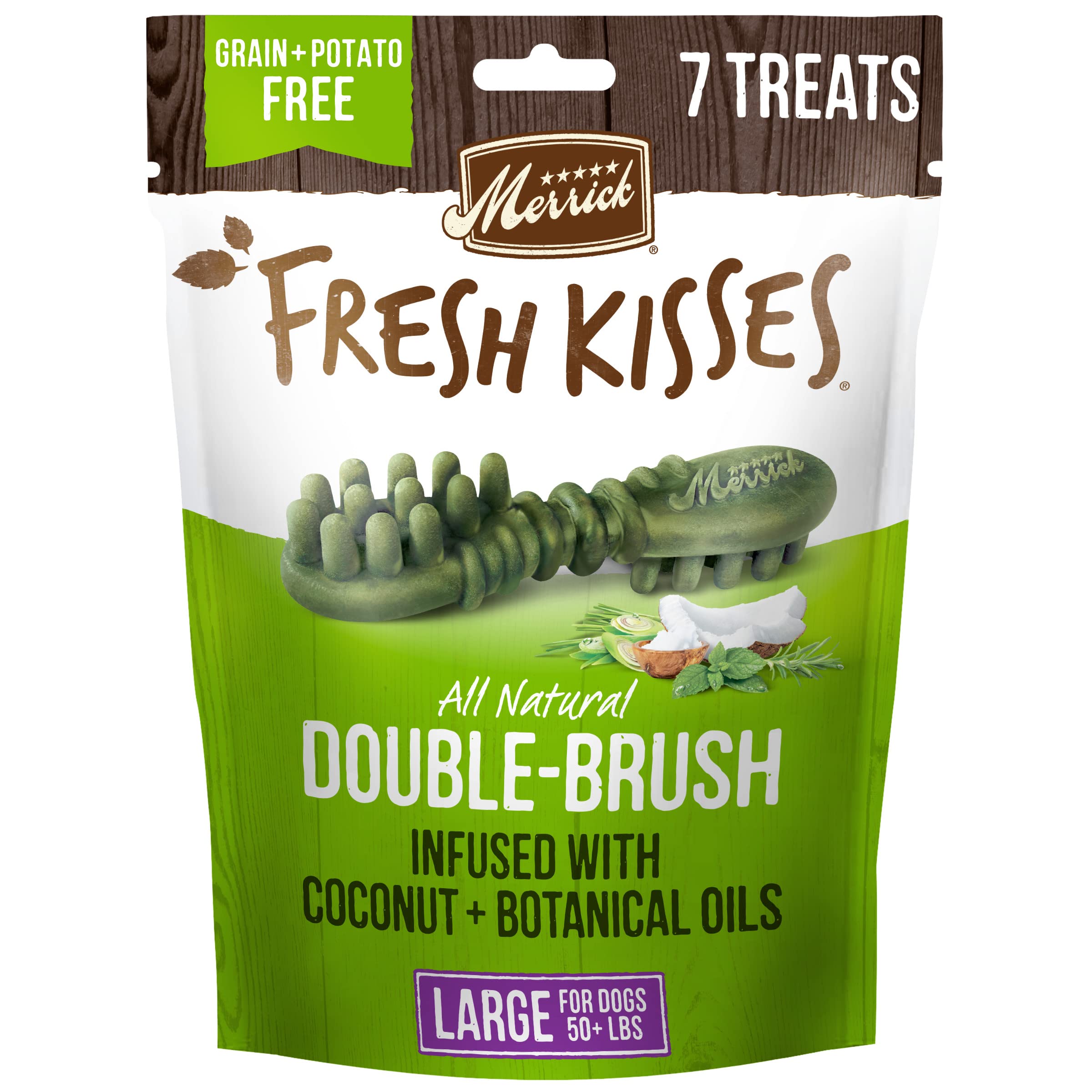 Merrick Fresh Kisses Coconut Oil For Large Dogs (70  Lbs) 11.7Oz
