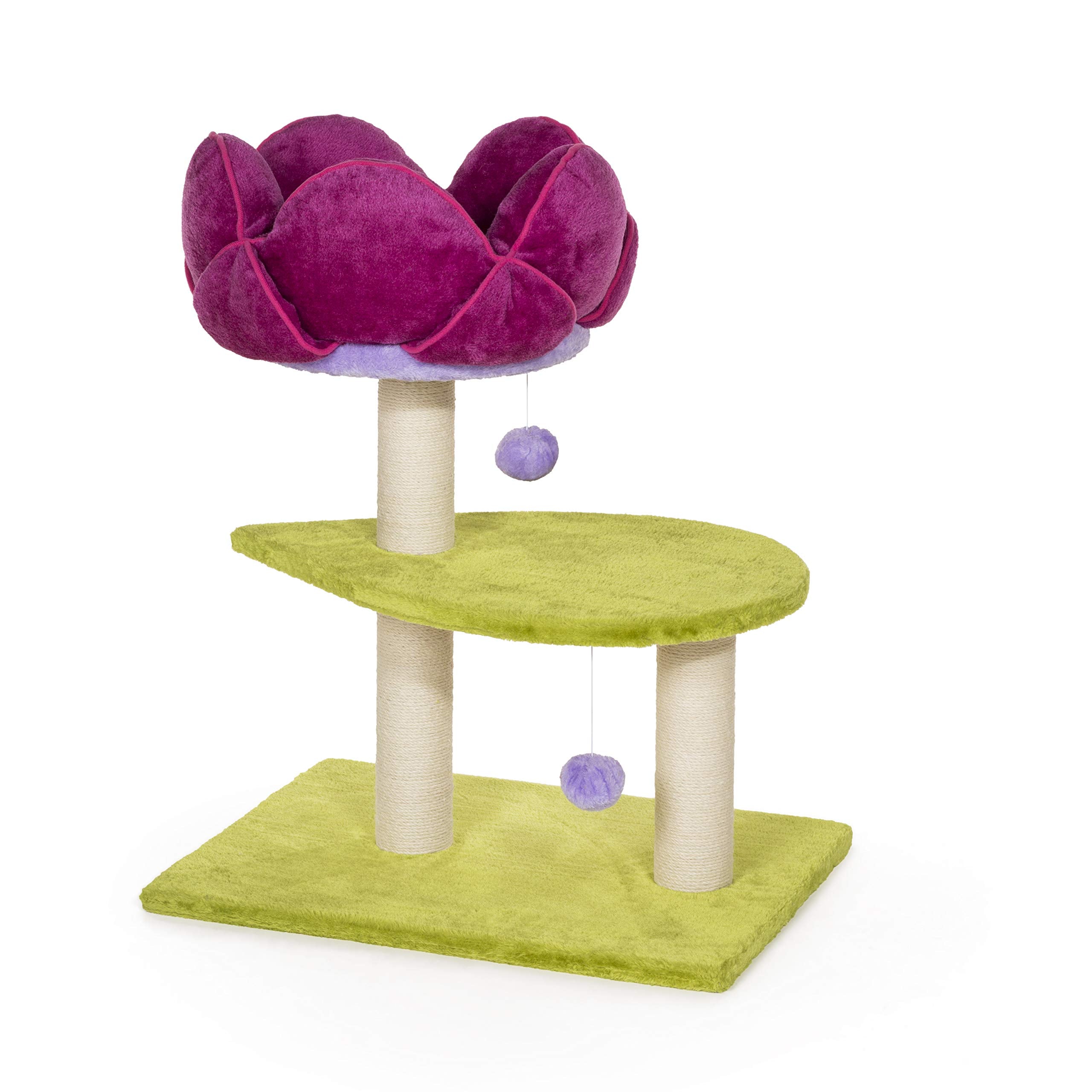 Prevue Pet Products Kitty Power Paws Flower Power Cat Activity Tree And Nap Tower