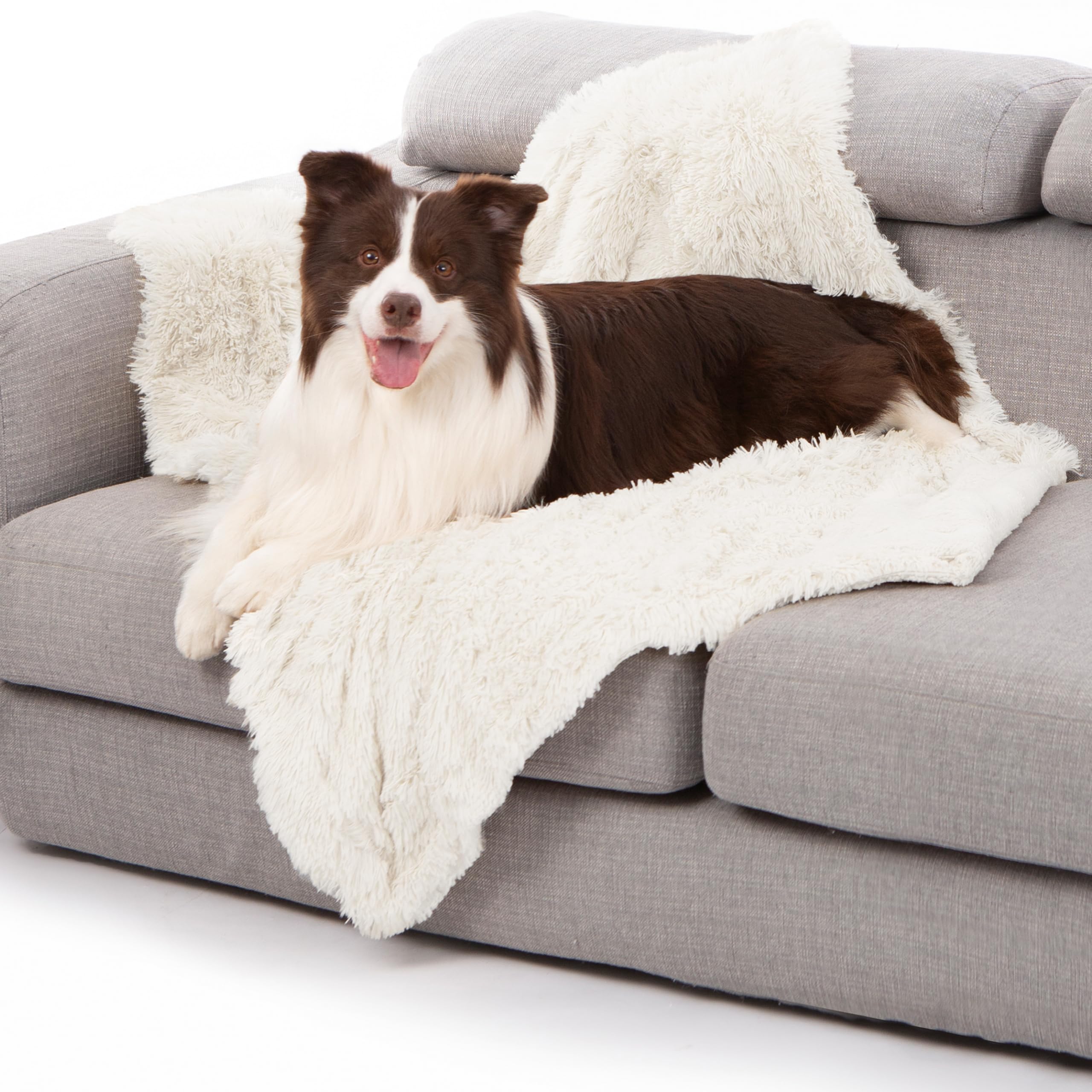 Gogobunny Waterproof Dog Blanket For Large Dogs, Cats, Puppy, Reversible Faux Fur Pet Throw Blanket, Washable, Calming Furniture