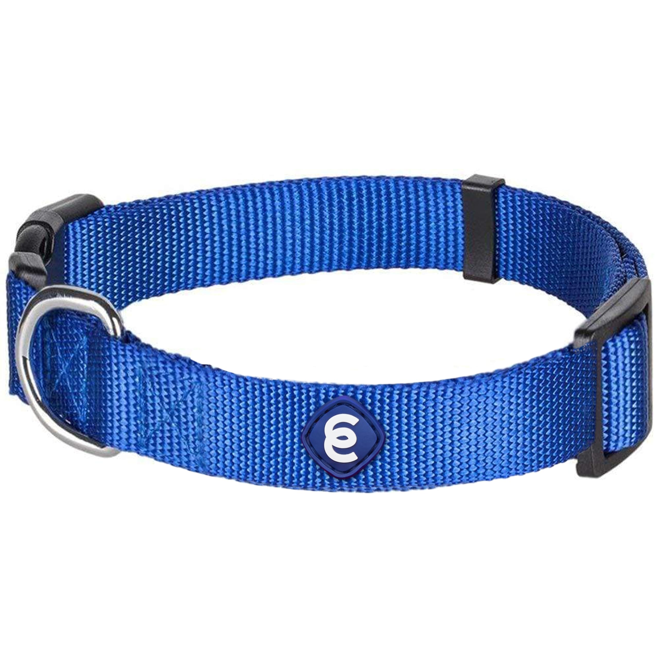Blueberry Pet Essentials 21 Colors Classic Dog Collar, Royal Blue, Medium, Neck 14.5''-20'', Nylon Collars For Dogs