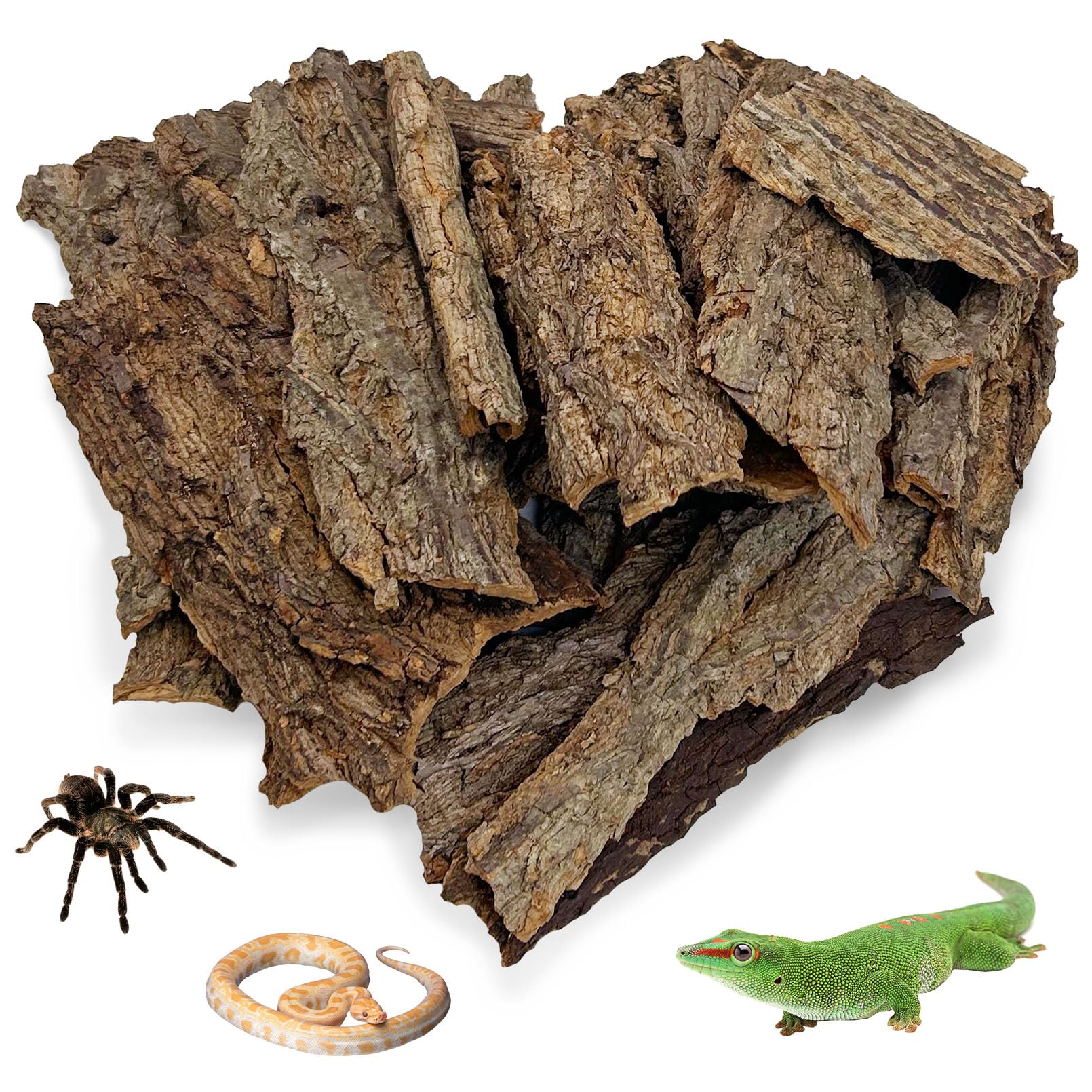 Apatal Reptile Cork Bark Bulk 1 Lb Reptile Bark Bedding Natural Flat Cork Wood Pieces Terrarium Substrate Tank Supplies For Bear