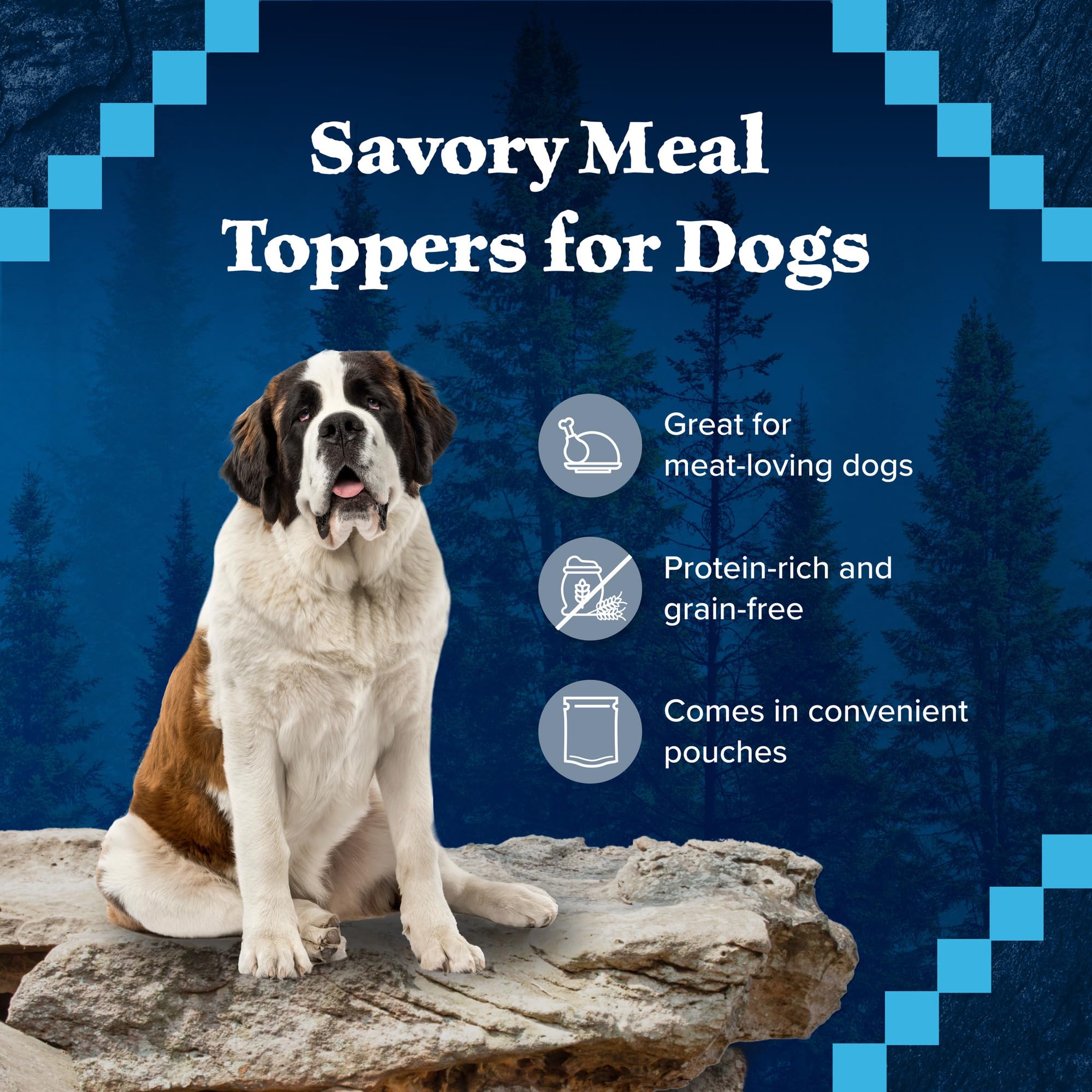 Blue Buffalo Wilderness Trail Toppers Wild Cuts High Protein Natural Wet Dog Food, Chunky Chicken Bites in Hearty Gravy, 3 Oz po