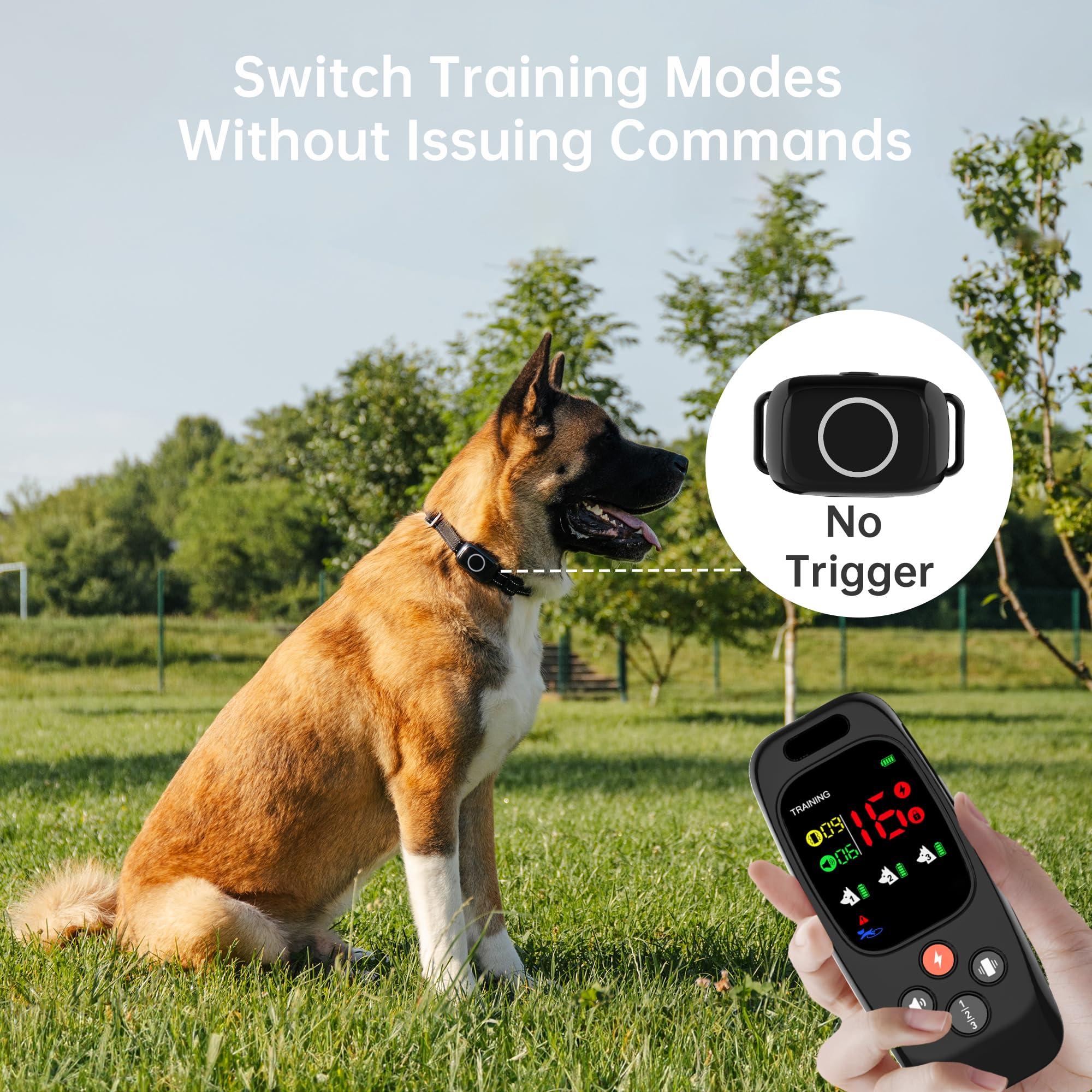 Pethey 2025 Upgraded Dog Shock Collar For Dogs With Remote Control, Waterproof Electric Dog Collars For Small Medium Large Dogs