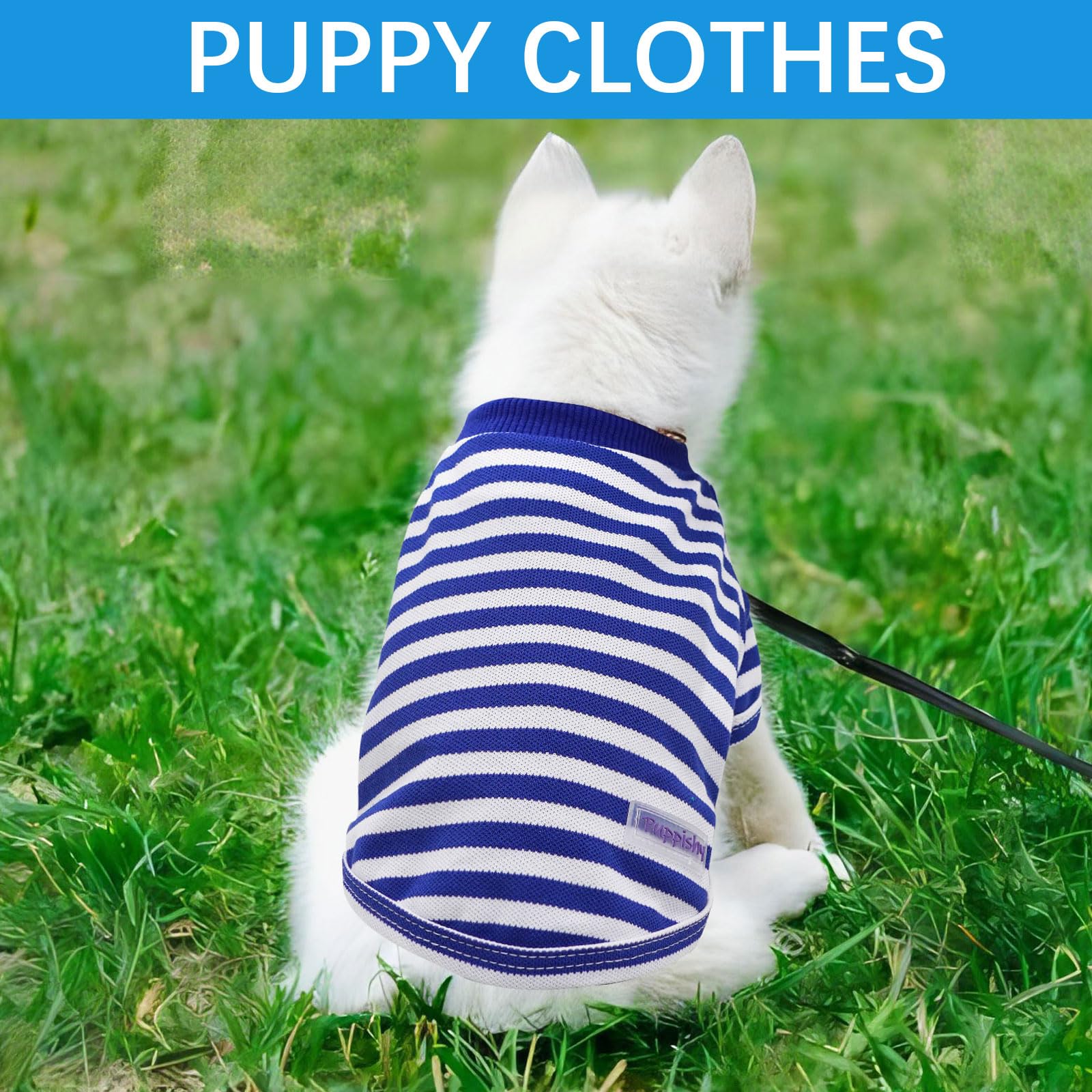2 Pieces Stripe Dog Shirt For Small Dogs Summer Dog Clothes Cute Soft Puppy Clothes Bresthable Chihuahua Cat Clothes Xs~Xxl Pet