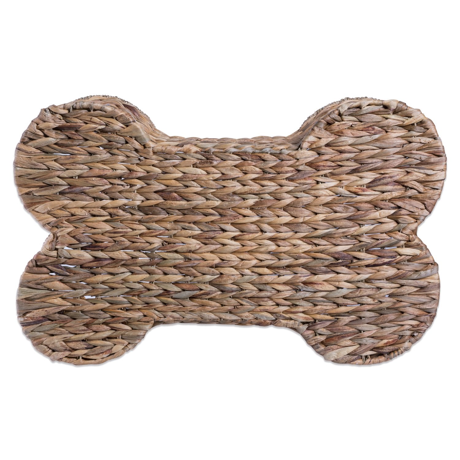 Bone Dry Pet Storage Collection Bone Shape Hyacinth Toy Basket, Natural, Small