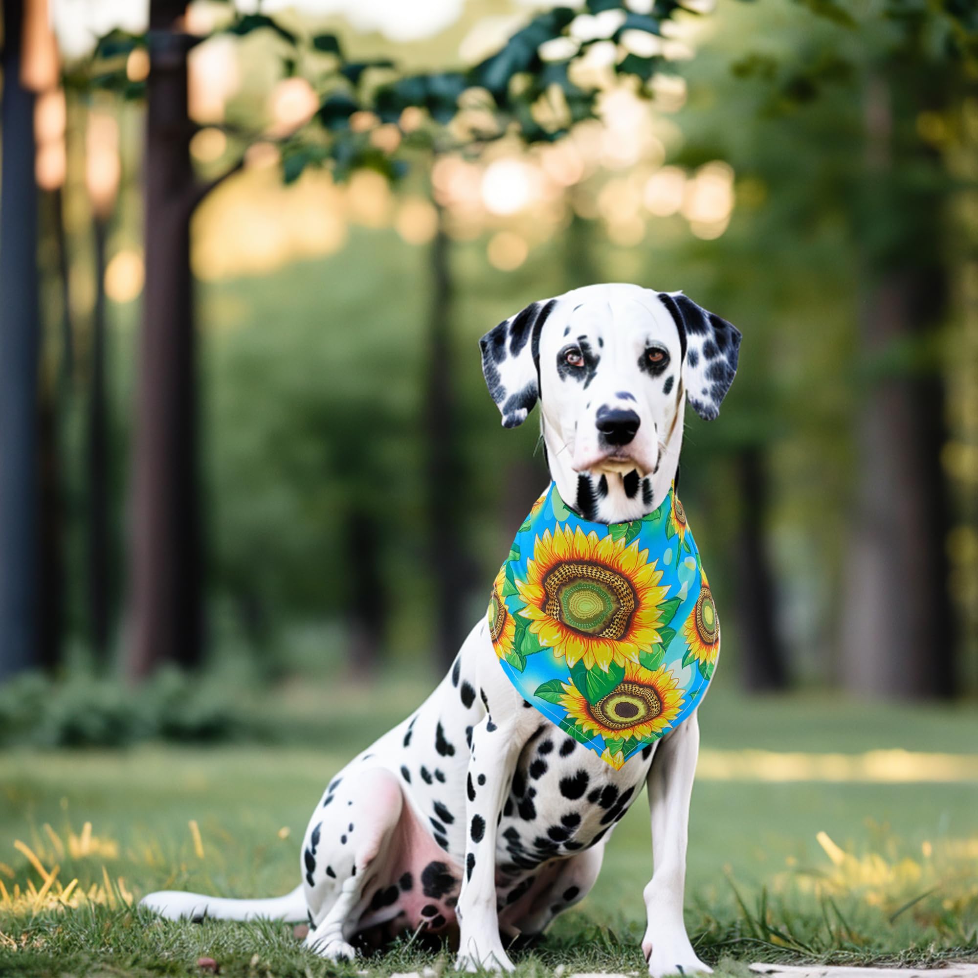 Pai Sence Spring Dog Bandanas Bulk for Large Dogs 30 Pack Adjustable Polyester Dog Bandanas Extra Large 33 Inch XL Spring Scarve