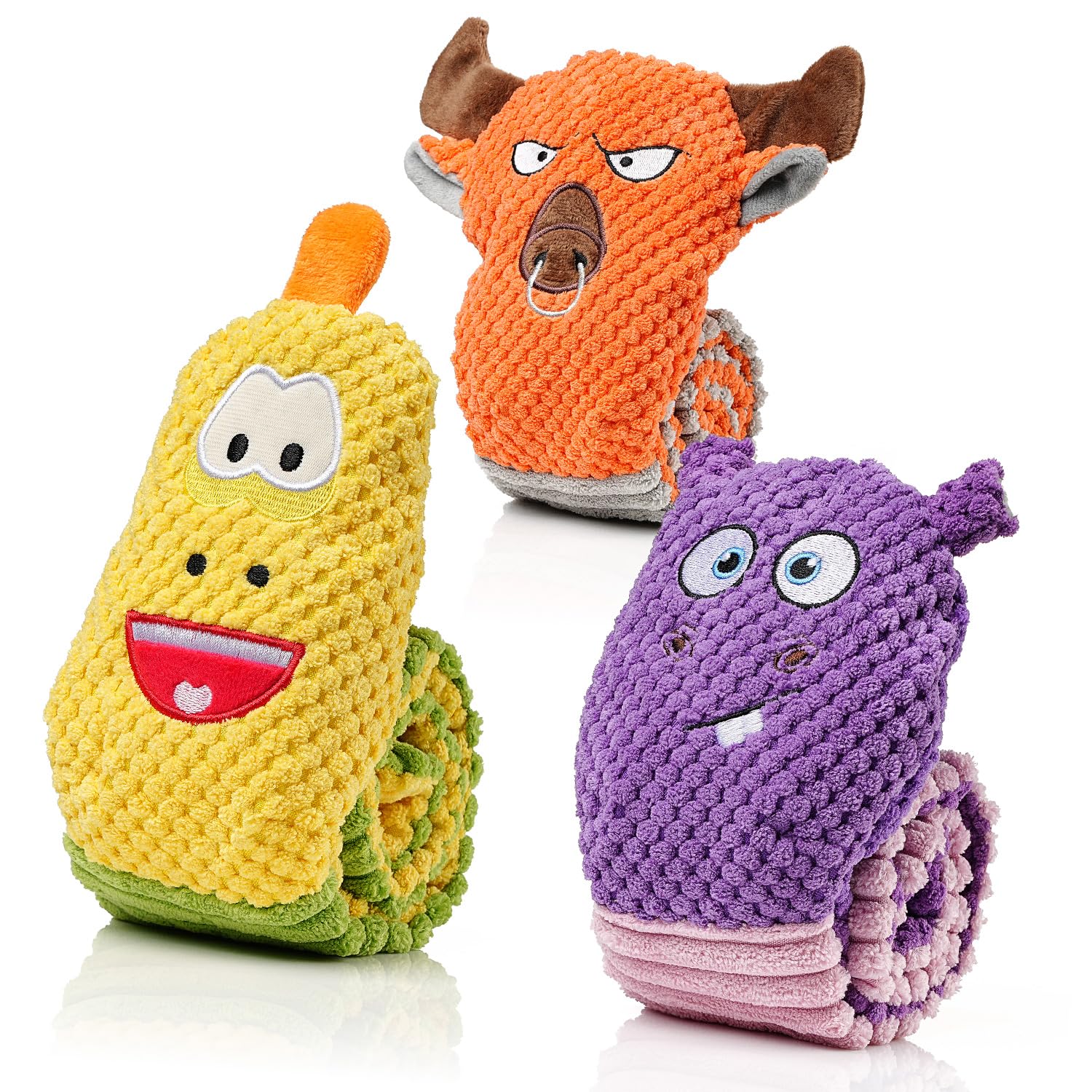 Sedioso Dog Toy Pack for Large Dogs, (3-Pack) Stuffless Dog Toys for Aggressive Chewers, Extra Long Durable Squeaky Dog Toy, Dog